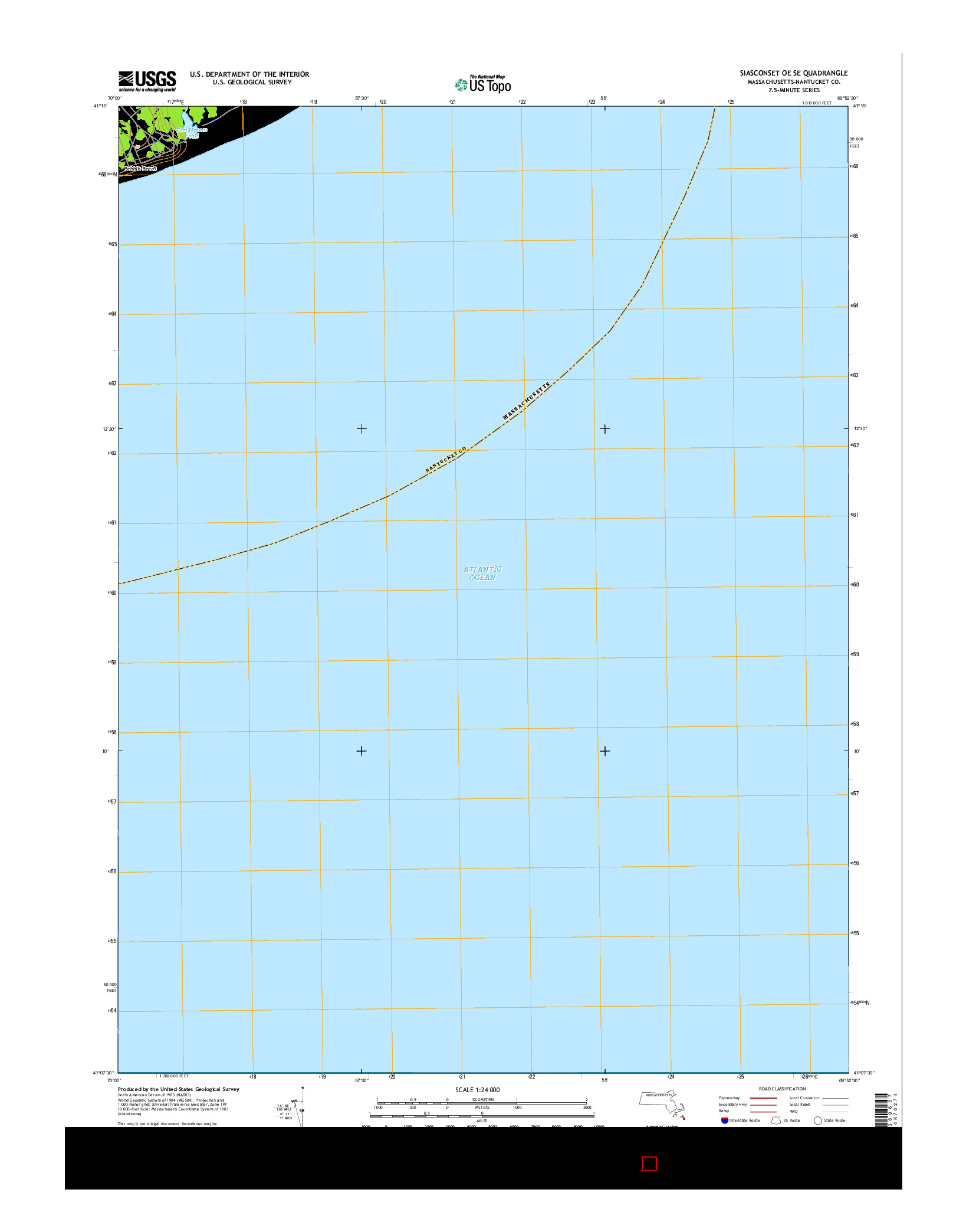 USGS US TOPO 7.5-MINUTE MAP FOR SIASCONSET OE SE, MA 2015