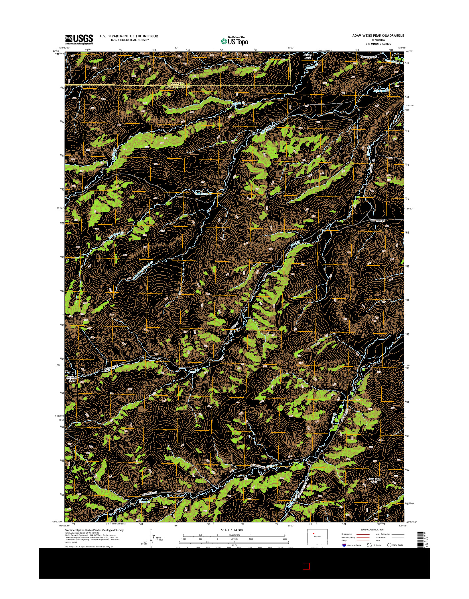 USGS US TOPO 7.5-MINUTE MAP FOR ADAM WEISS PEAK, WY 2015