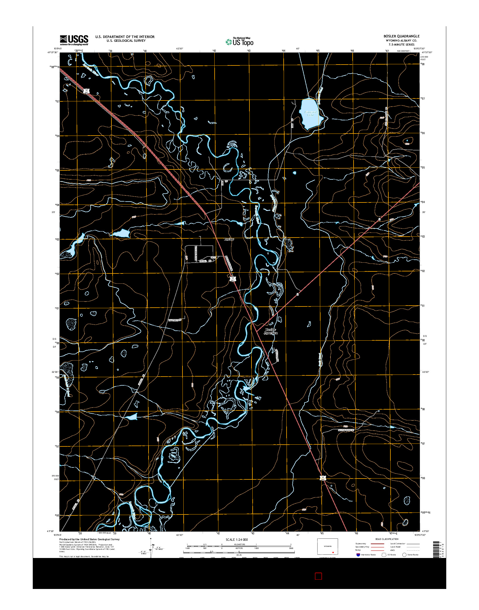 USGS US TOPO 7.5-MINUTE MAP FOR BOSLER, WY 2015