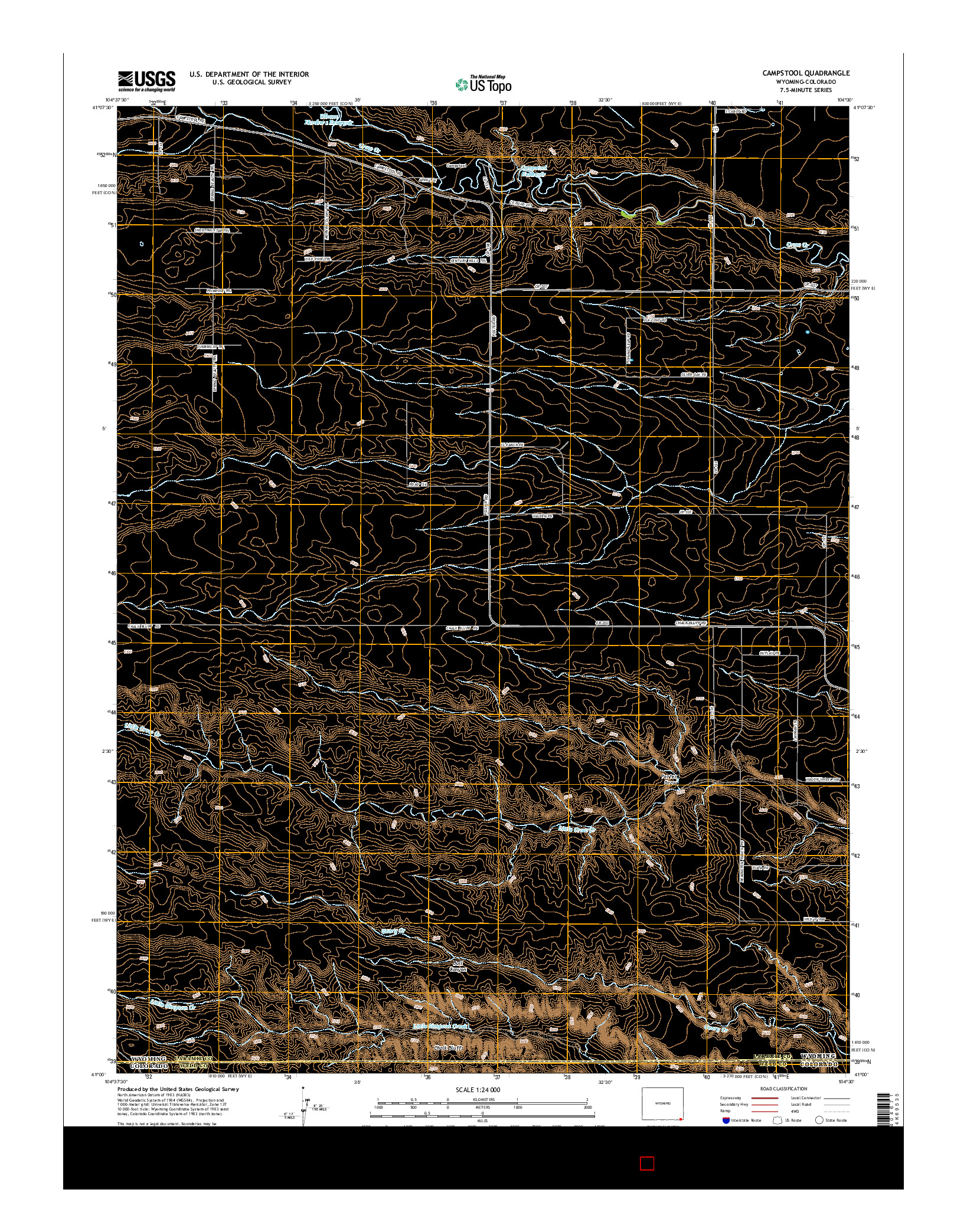 USGS US TOPO 7.5-MINUTE MAP FOR CAMPSTOOL, WY-CO 2015