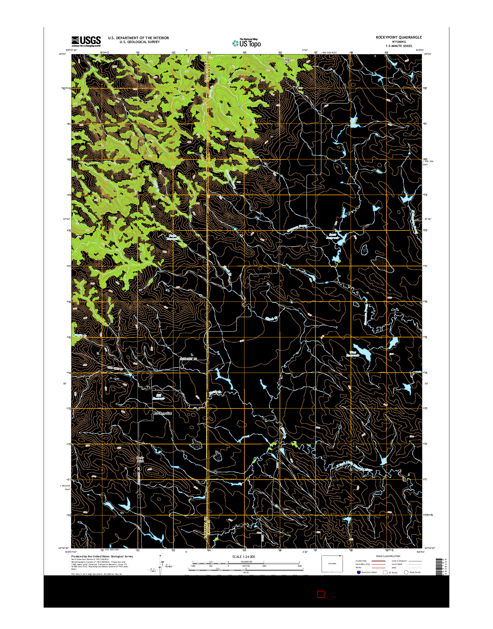 USGS US TOPO 7.5-MINUTE MAP FOR ROCKYPOINT, WY 2015