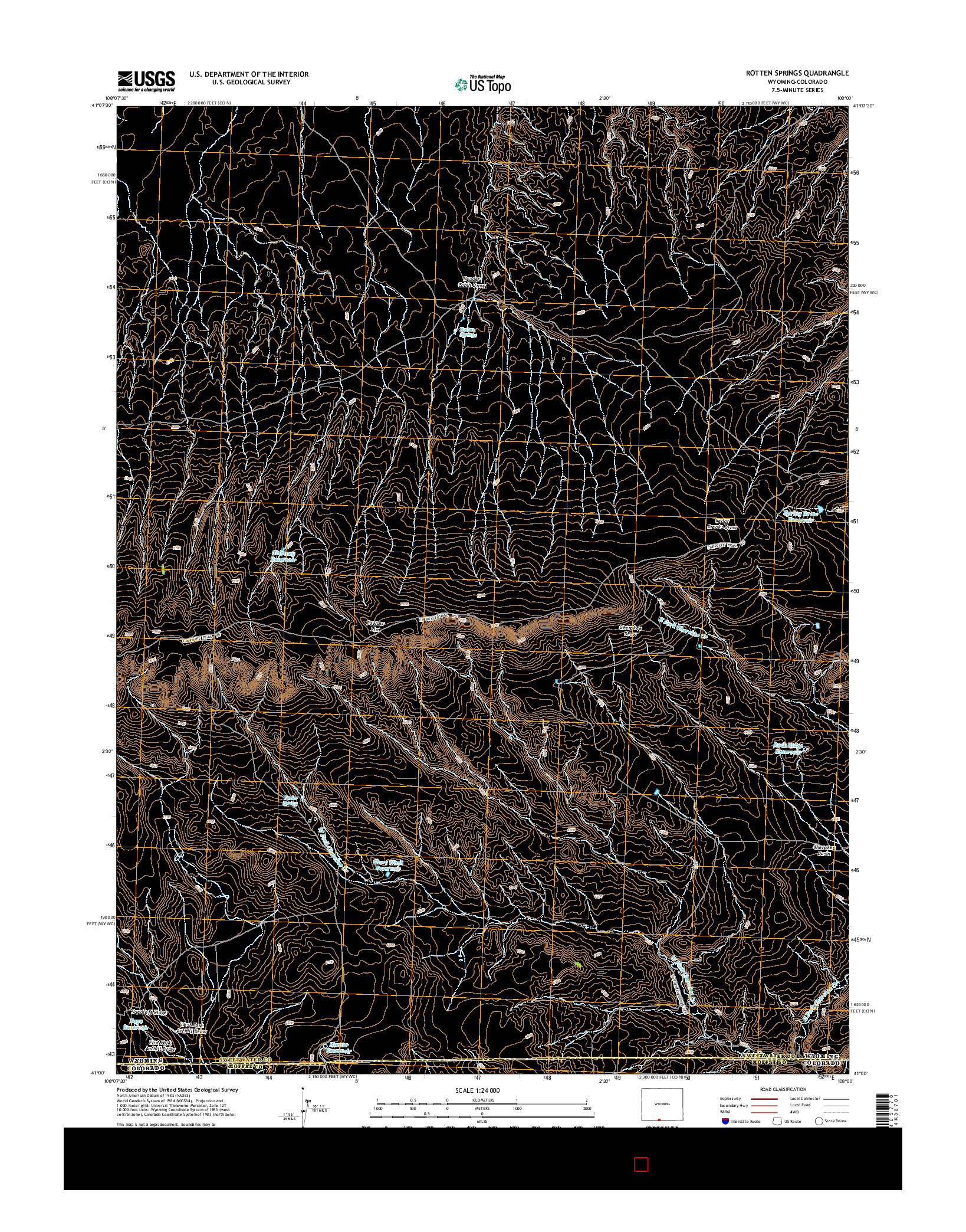 USGS US TOPO 7.5-MINUTE MAP FOR ROTTEN SPRINGS, WY-CO 2015