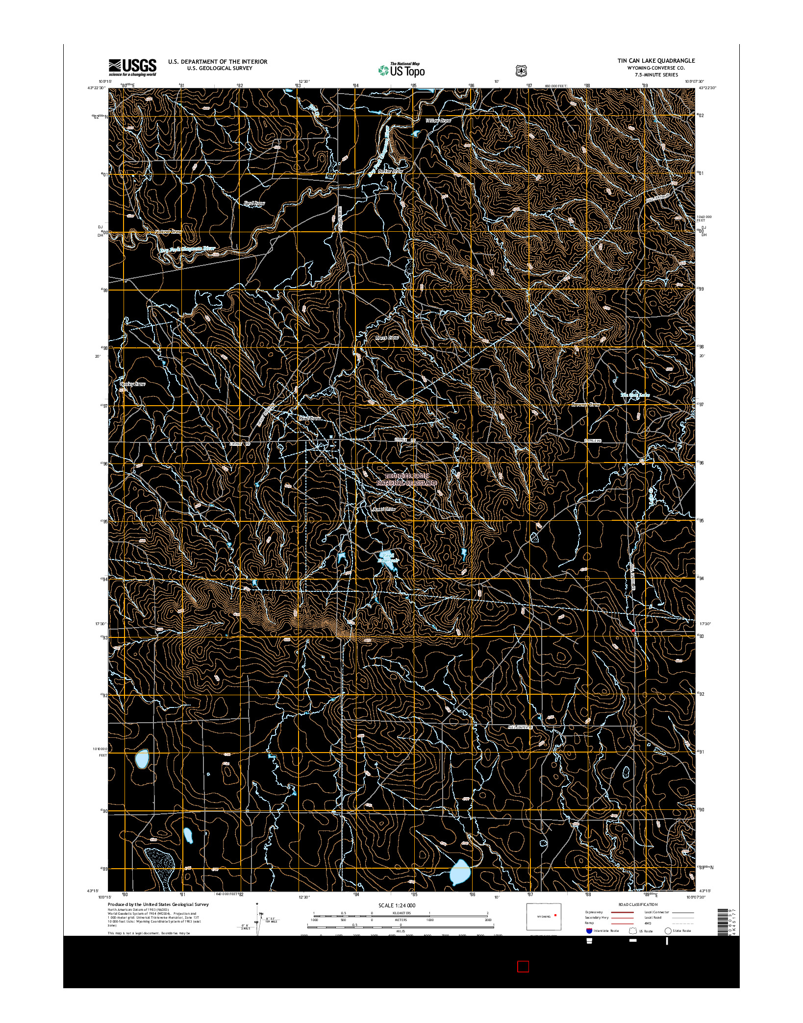 USGS US TOPO 7.5-MINUTE MAP FOR TIN CAN LAKE, WY 2015