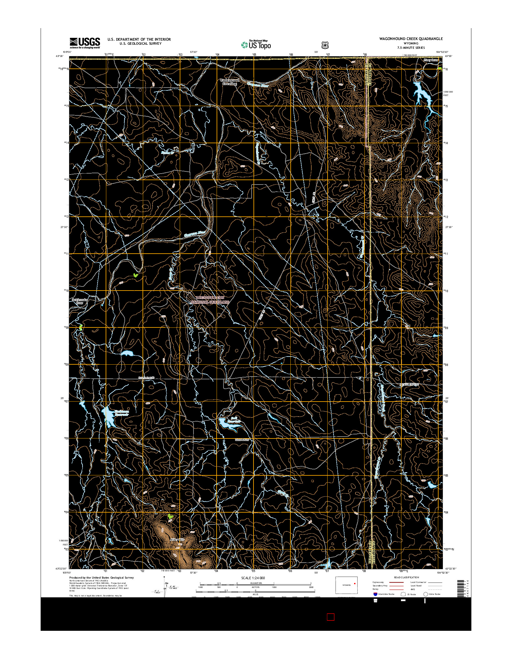 USGS US TOPO 7.5-MINUTE MAP FOR WAGONHOUND CREEK, WY 2015