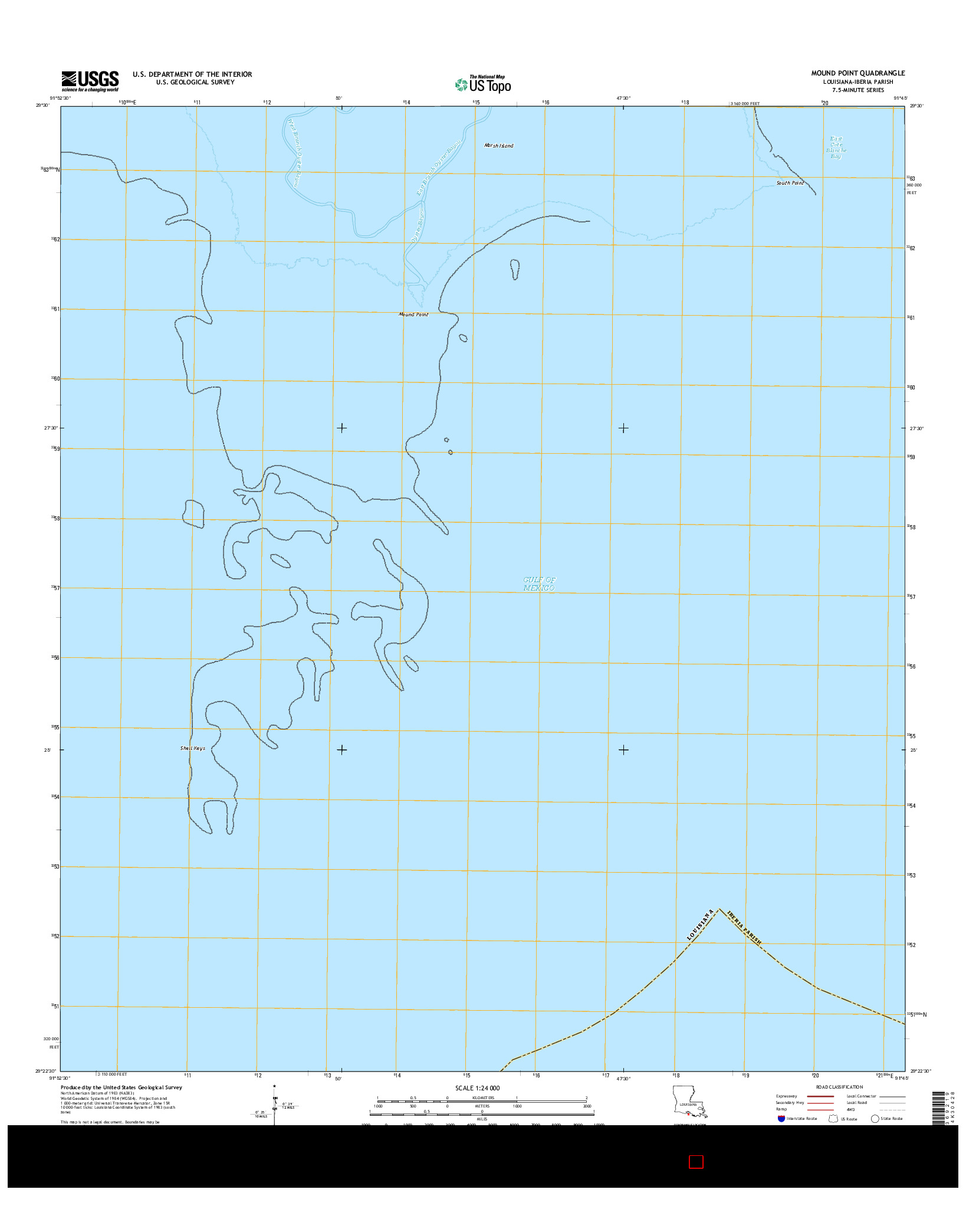 USGS US TOPO 7.5-MINUTE MAP FOR MOUND POINT, LA 2015