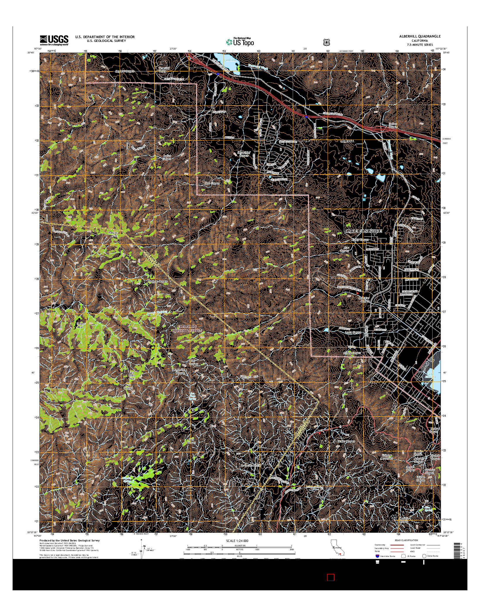 USGS US TOPO 7.5-MINUTE MAP FOR ALBERHILL, CA 2015