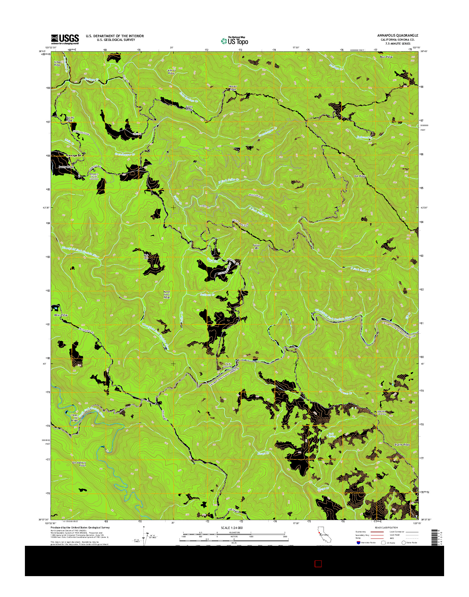 USGS US TOPO 7.5-MINUTE MAP FOR ANNAPOLIS, CA 2015