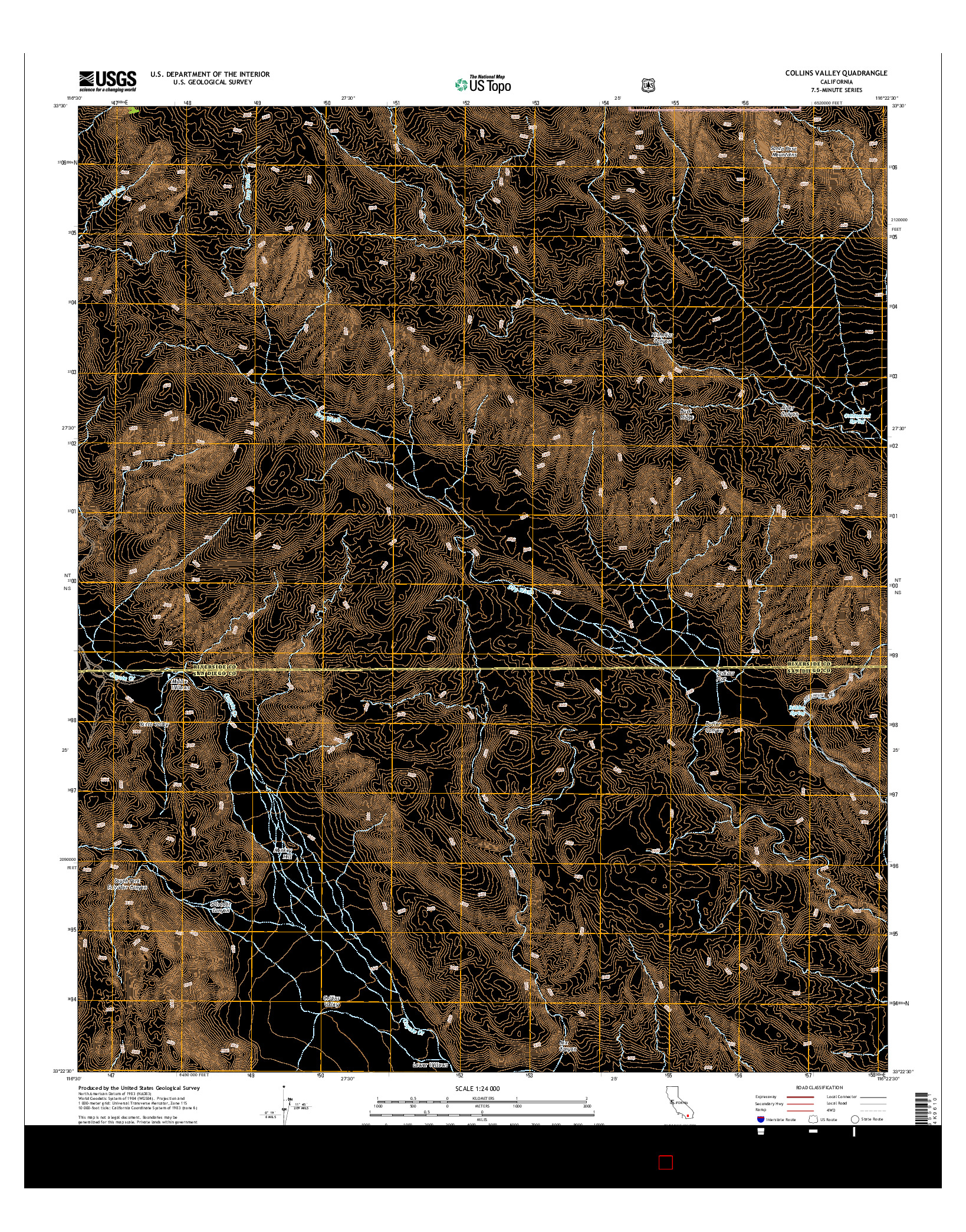 USGS US TOPO 7.5-MINUTE MAP FOR COLLINS VALLEY, CA 2015