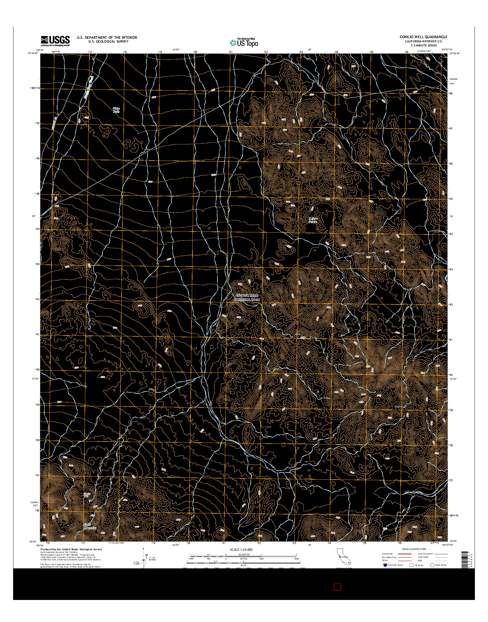 USGS US TOPO 7.5-MINUTE MAP FOR CONEJO WELL, CA 2015