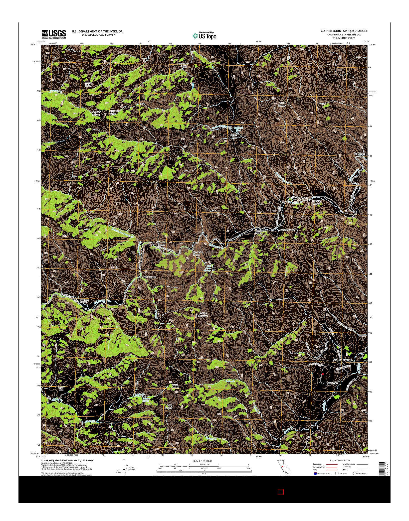 USGS US TOPO 7.5-MINUTE MAP FOR COPPER MOUNTAIN, CA 2015
