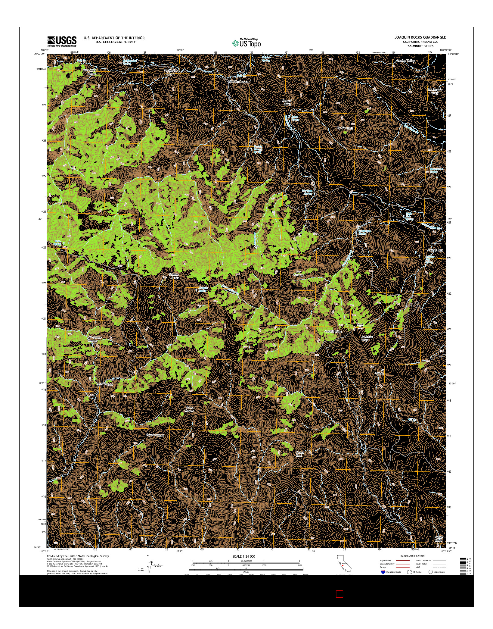 USGS US TOPO 7.5-MINUTE MAP FOR JOAQUIN ROCKS, CA 2015