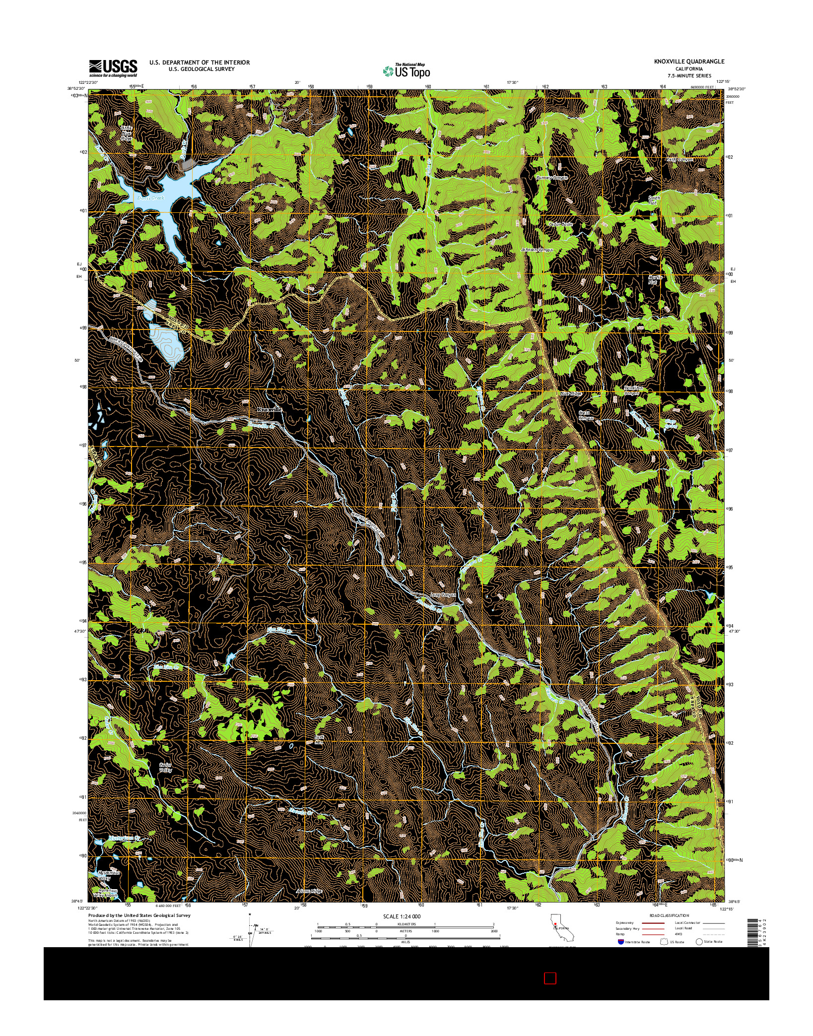 USGS US TOPO 7.5-MINUTE MAP FOR KNOXVILLE, CA 2015