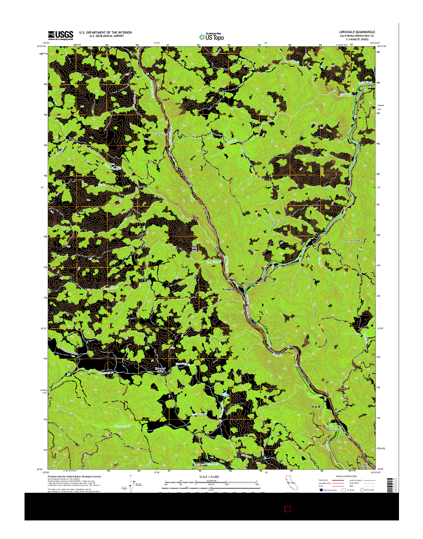 USGS US TOPO 7.5-MINUTE MAP FOR LONGVALE, CA 2015