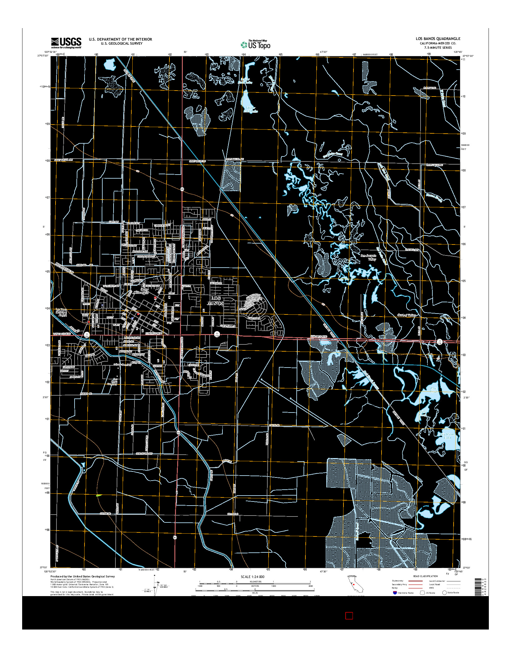 USGS US TOPO 7.5-MINUTE MAP FOR LOS BANOS, CA 2015