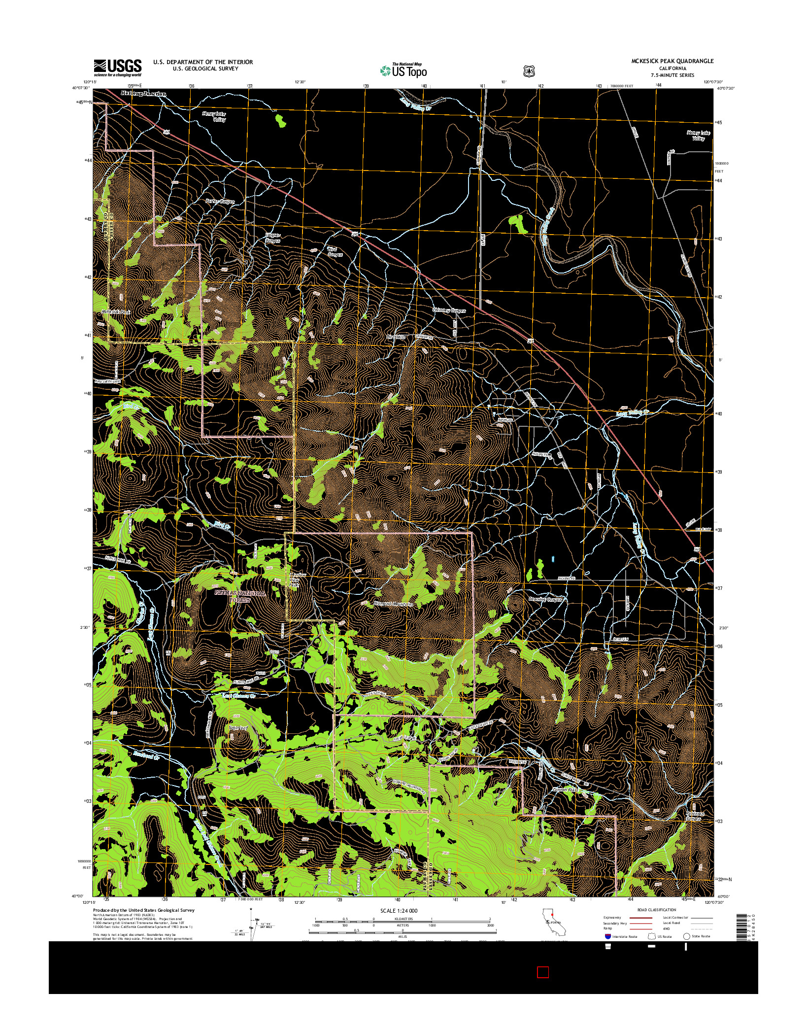 USGS US TOPO 7.5-MINUTE MAP FOR MCKESICK PEAK, CA 2015