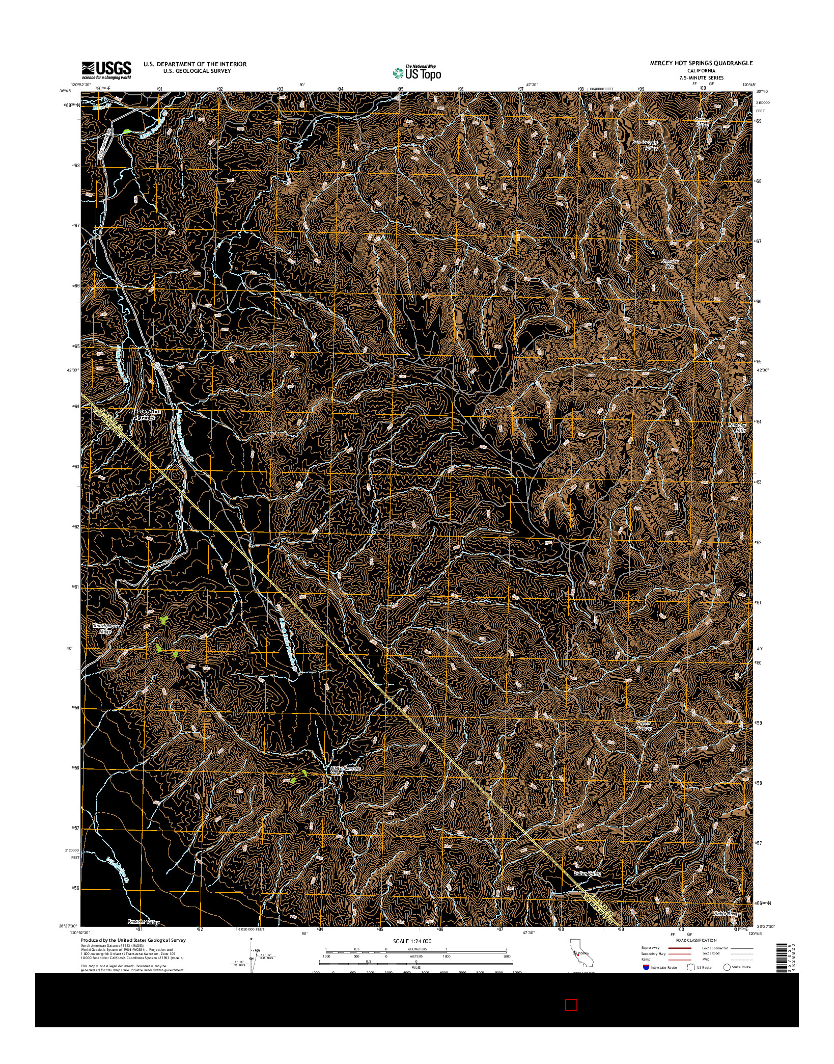 USGS US TOPO 7.5-MINUTE MAP FOR MERCEY HOT SPRINGS, CA 2015