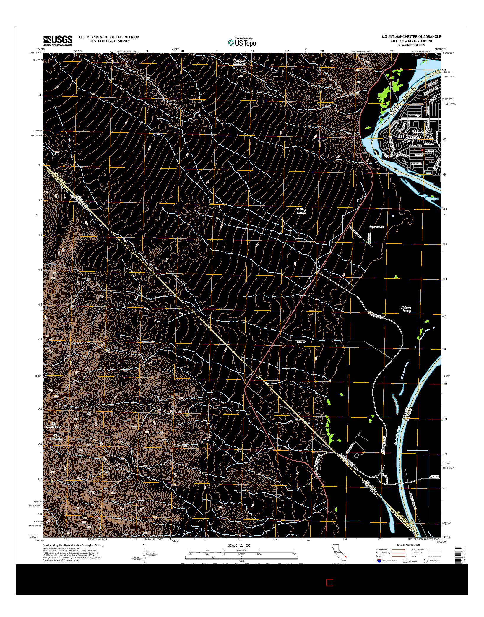 USGS US TOPO 7.5-MINUTE MAP FOR MOUNT MANCHESTER, CA-NV-AZ 2015
