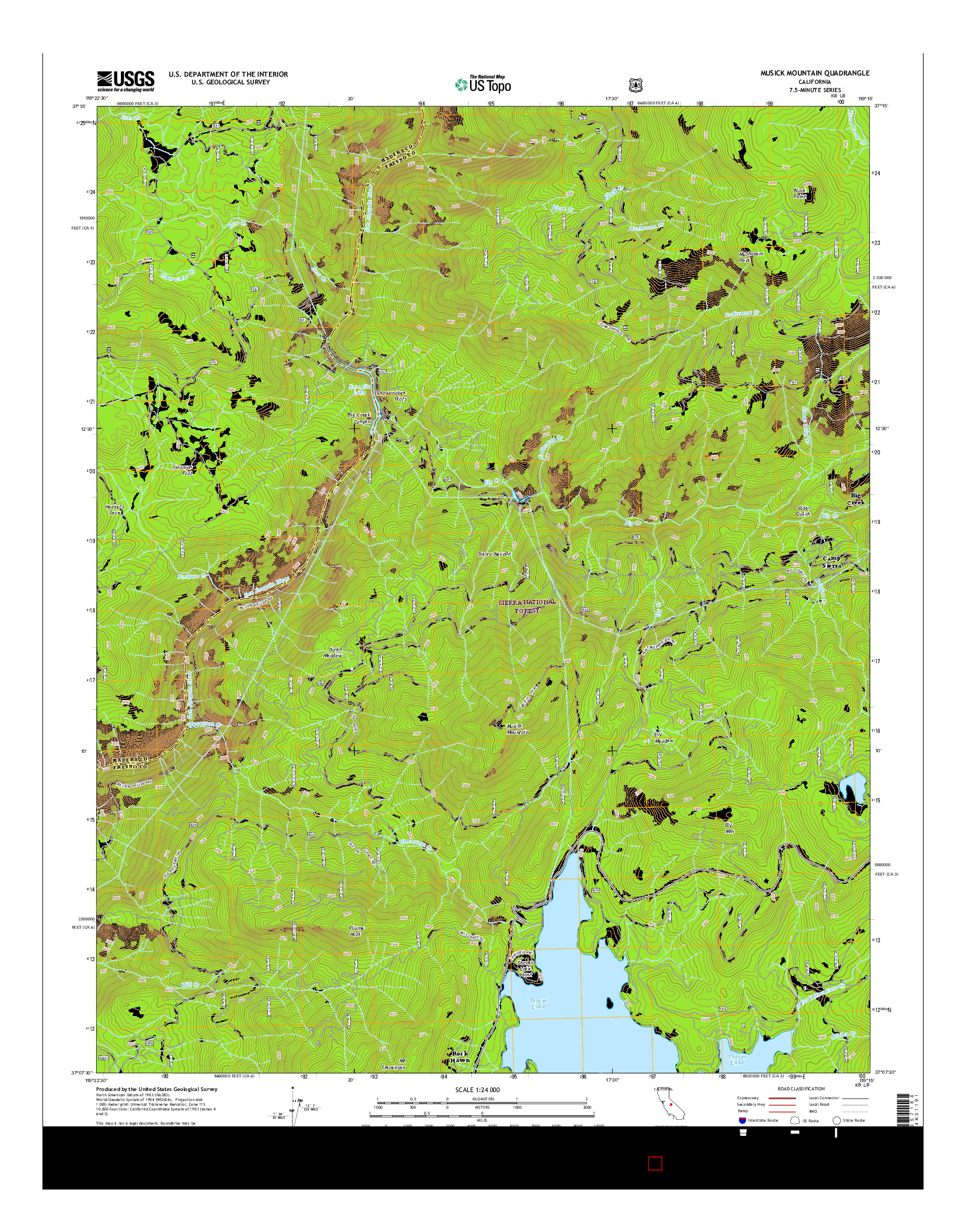 USGS US TOPO 7.5-MINUTE MAP FOR MUSICK MOUNTAIN, CA 2015