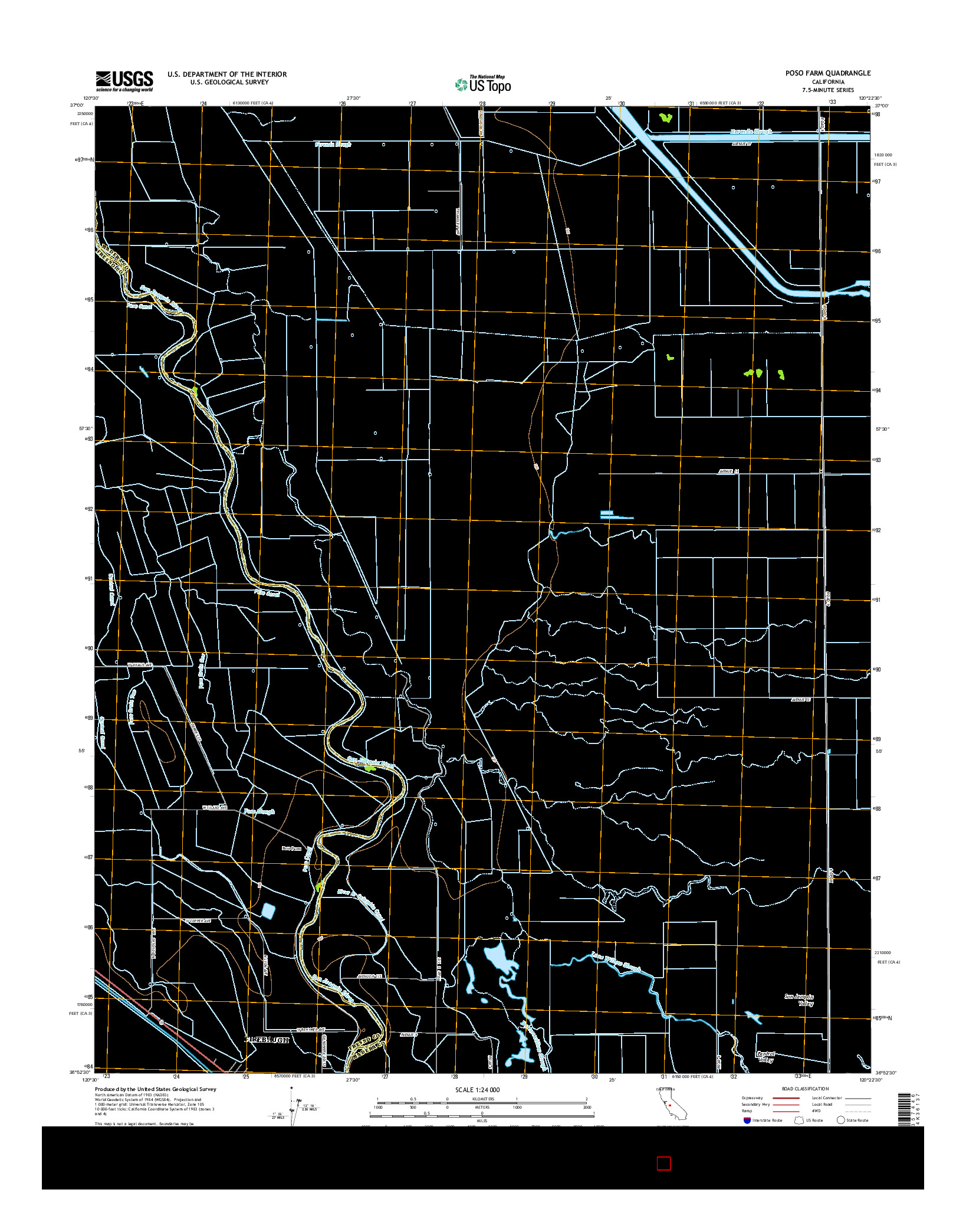 USGS US TOPO 7.5-MINUTE MAP FOR POSO FARM, CA 2015