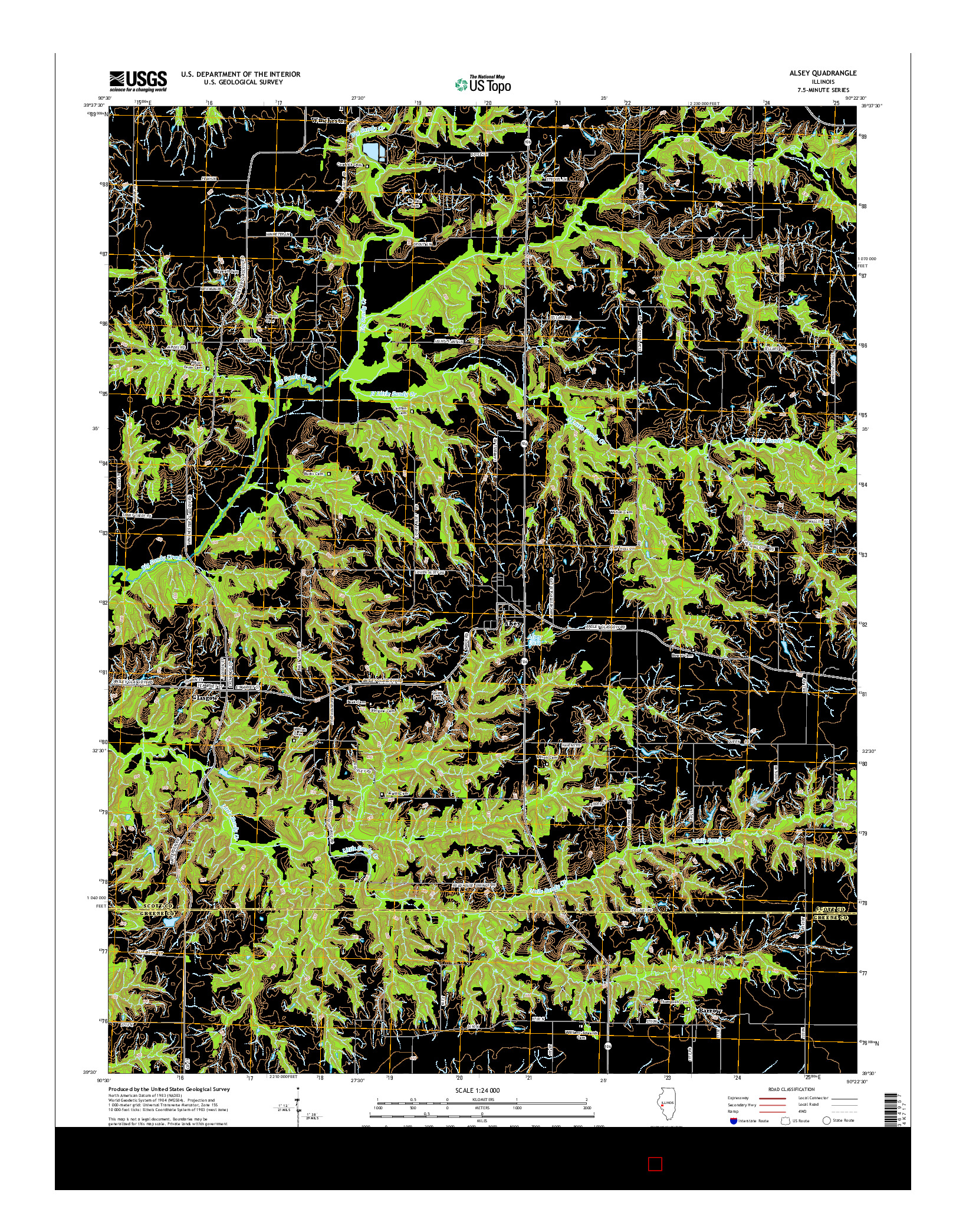 USGS US TOPO 7.5-MINUTE MAP FOR ALSEY, IL 2015