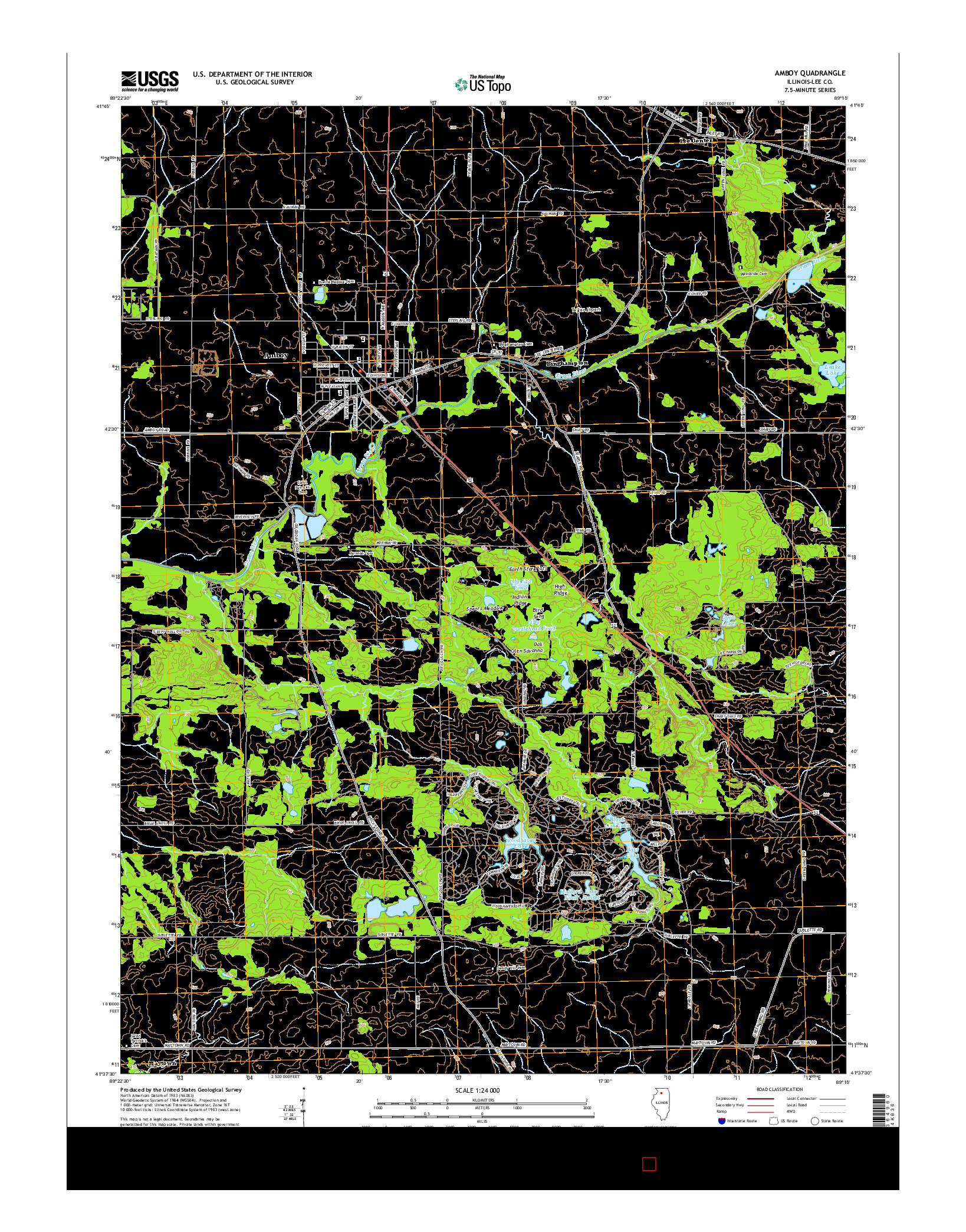 USGS US TOPO 7.5-MINUTE MAP FOR AMBOY, IL 2015
