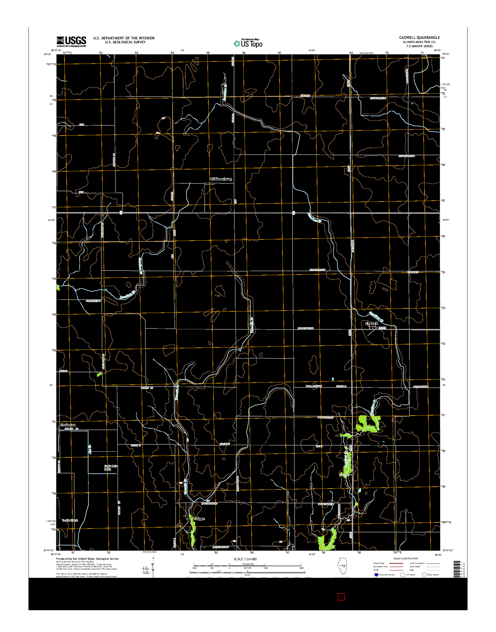 USGS US TOPO 7.5-MINUTE MAP FOR CADWELL, IL 2015