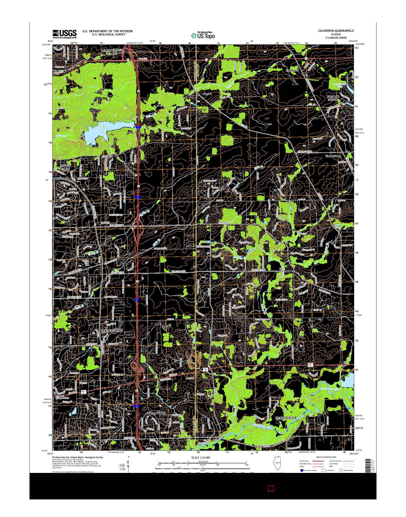 USGS US TOPO 7.5-MINUTE MAP FOR CALEDONIA, IL 2015