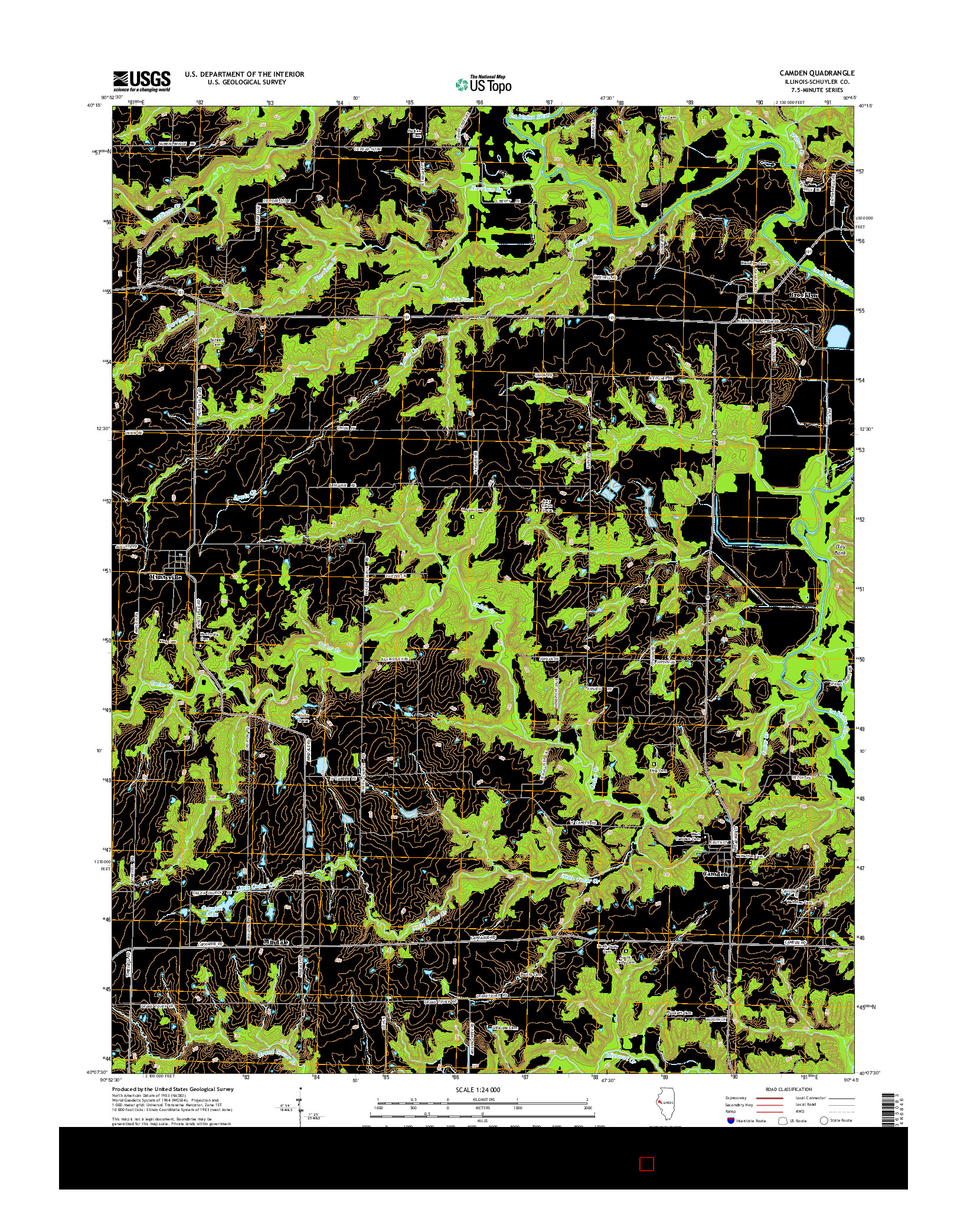 USGS US TOPO 7.5-MINUTE MAP FOR CAMDEN, IL 2015