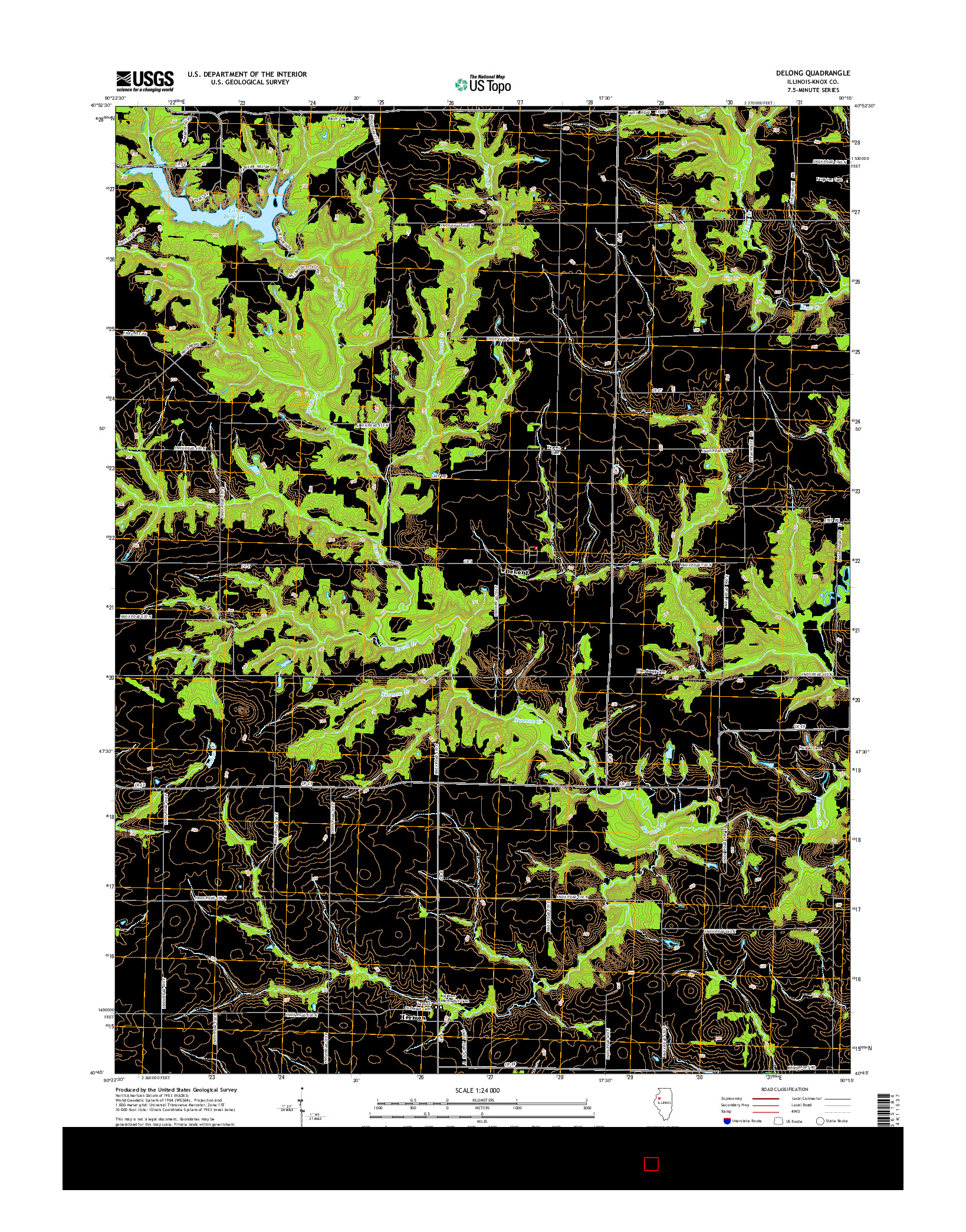 USGS US TOPO 7.5-MINUTE MAP FOR DELONG, IL 2015