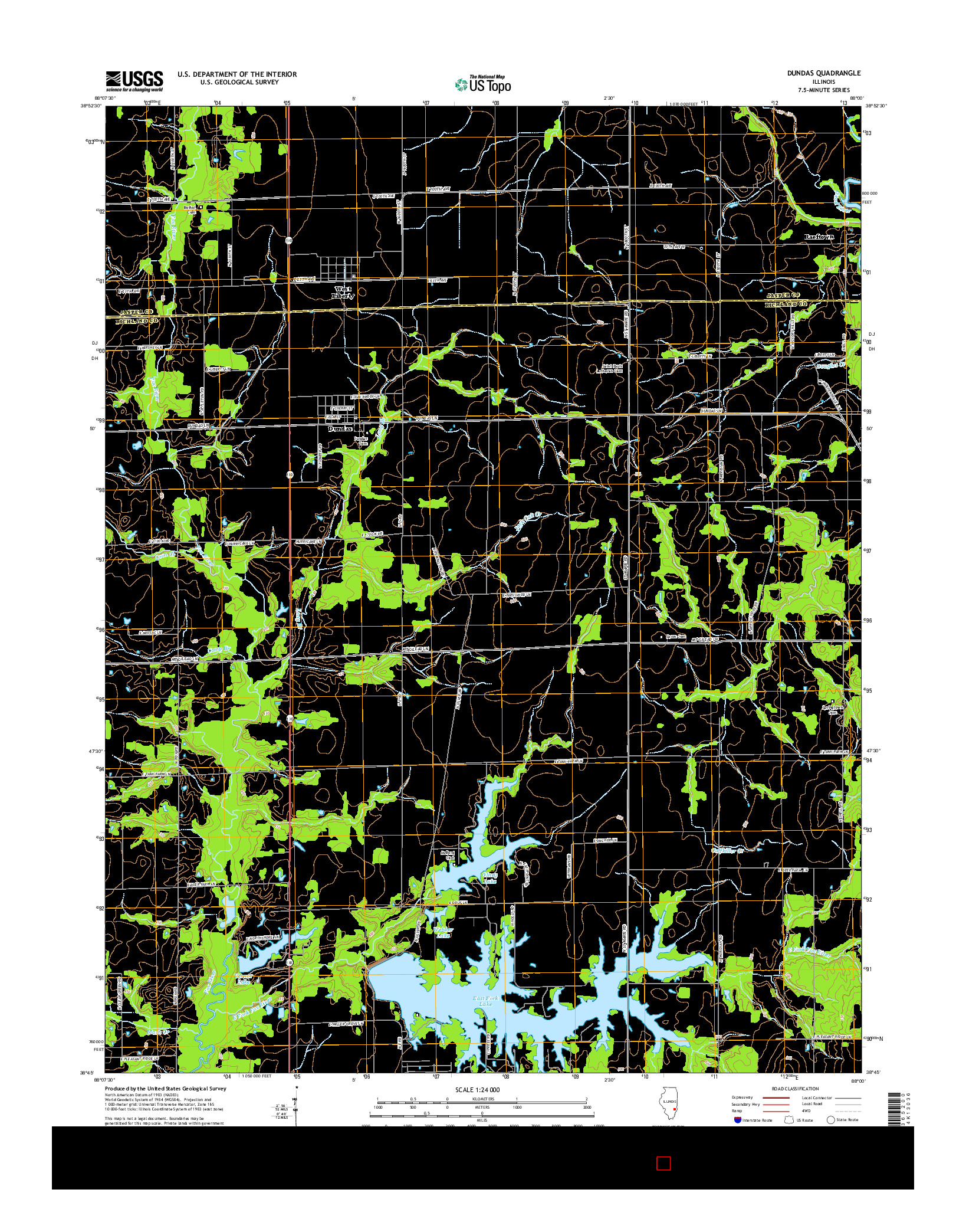 USGS US TOPO 7.5-MINUTE MAP FOR DUNDAS, IL 2015