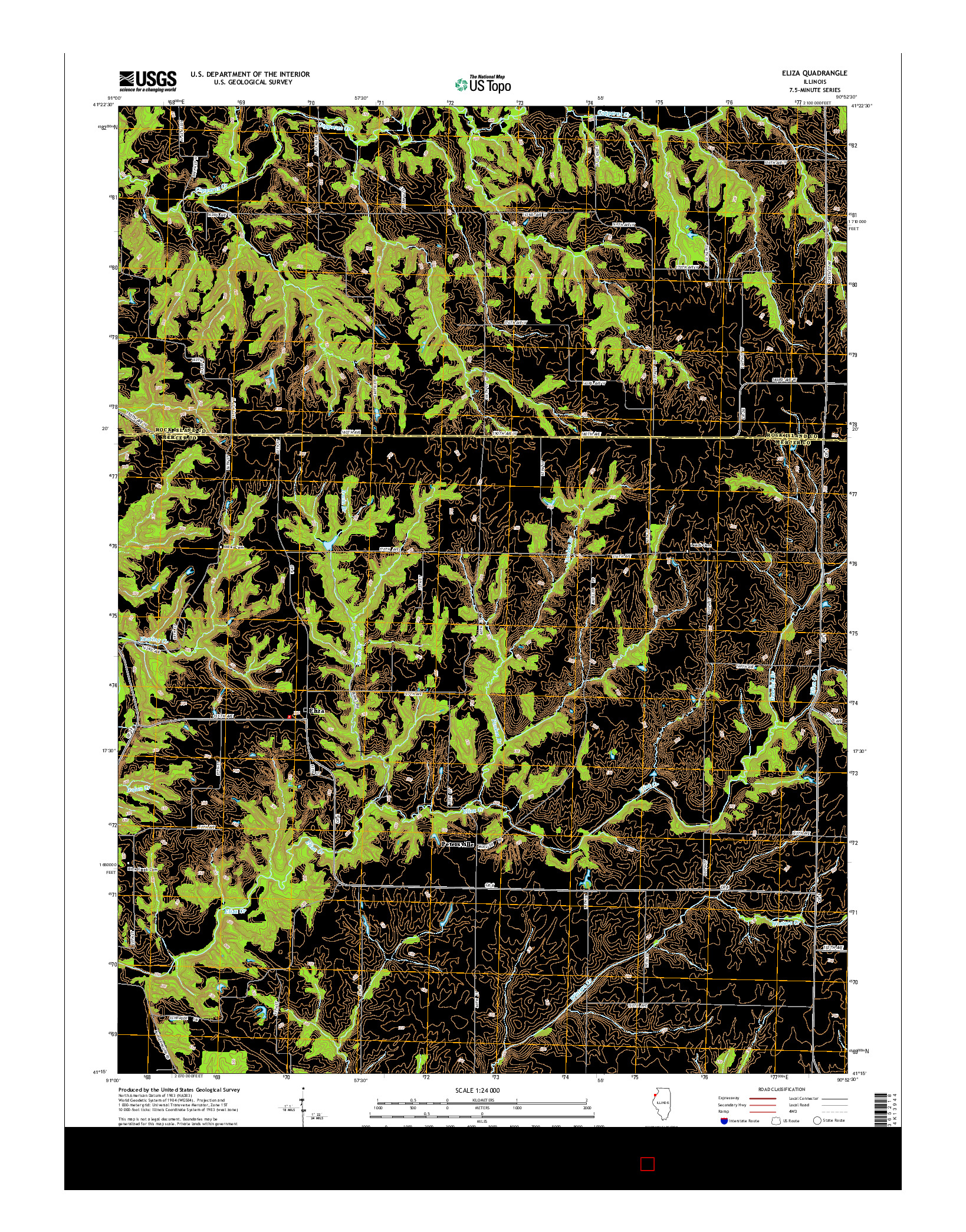 USGS US TOPO 7.5-MINUTE MAP FOR ELIZA, IL 2015