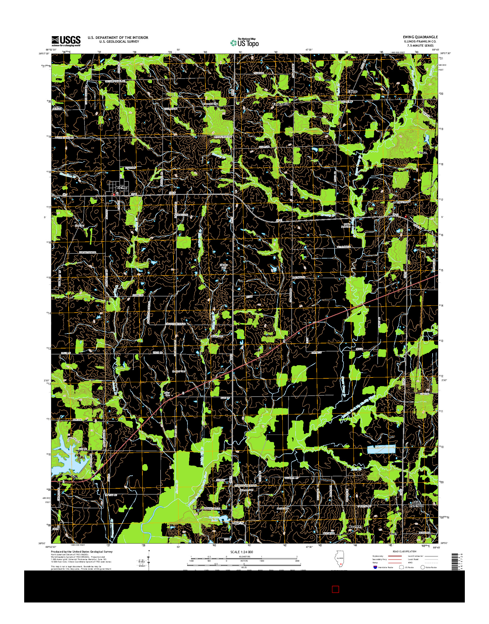 USGS US TOPO 7.5-MINUTE MAP FOR EWING, IL 2015