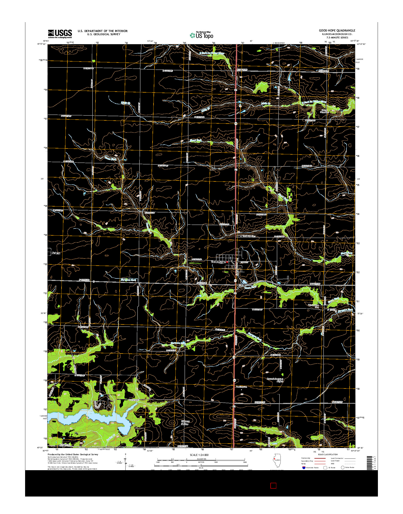 USGS US TOPO 7.5-MINUTE MAP FOR GOOD HOPE, IL 2015