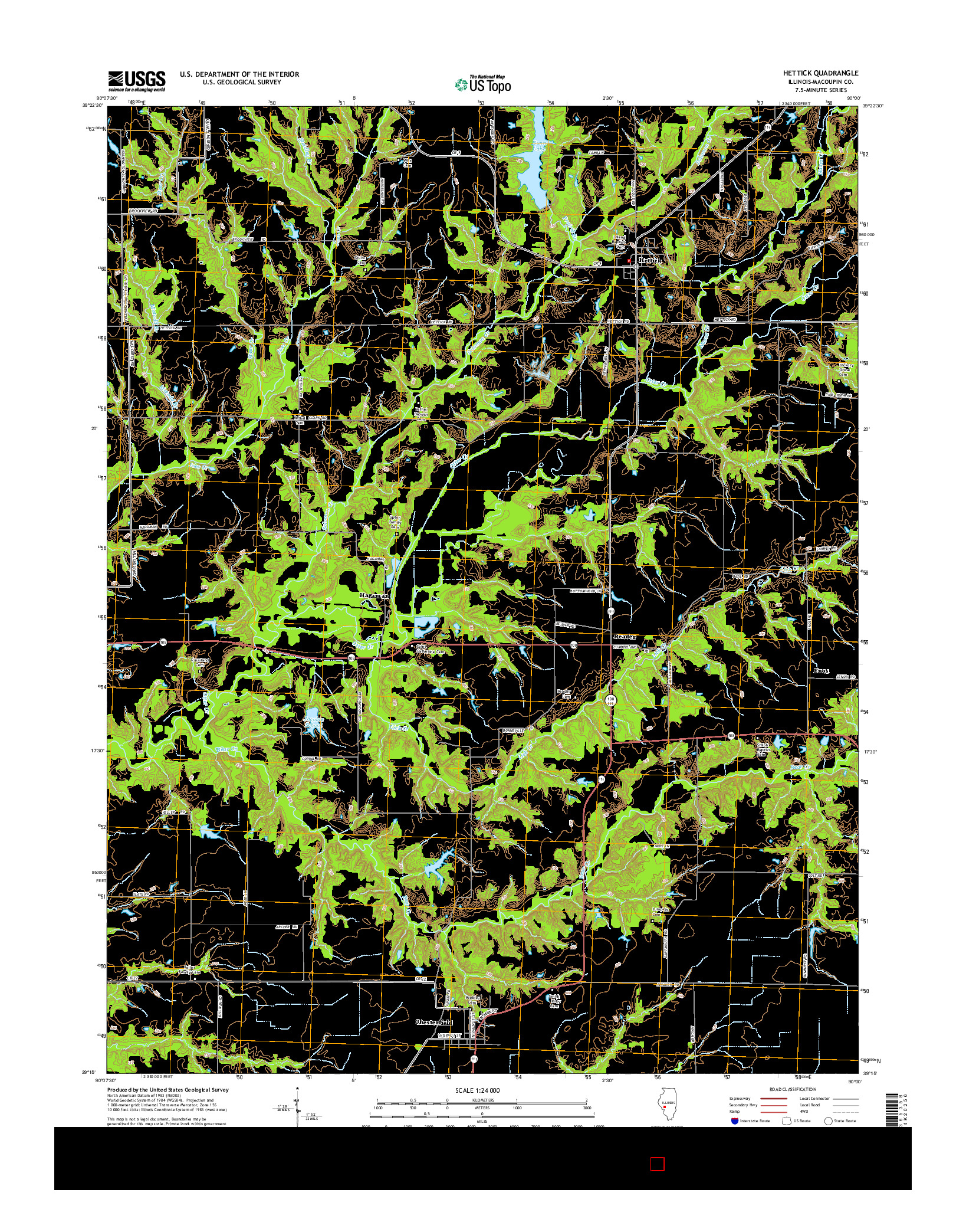 USGS US TOPO 7.5-MINUTE MAP FOR HETTICK, IL 2015