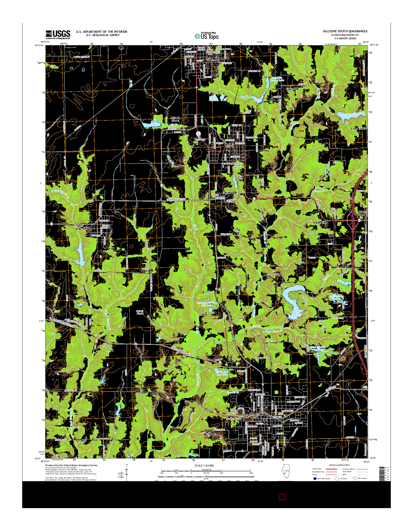 USGS US TOPO 7.5-MINUTE MAP FOR GILLESPIE SOUTH, IL 2015