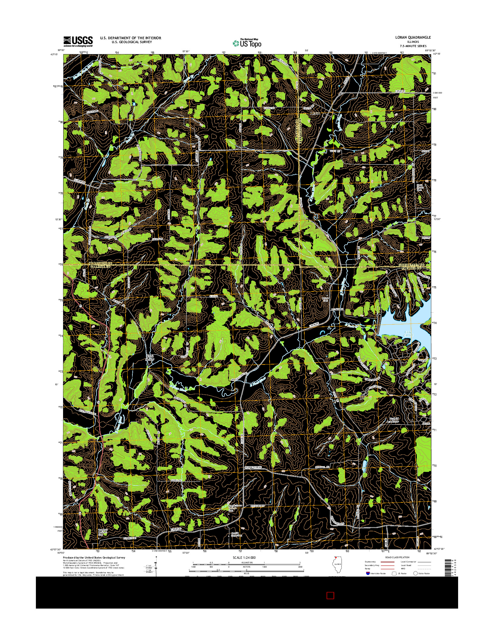 USGS US TOPO 7.5-MINUTE MAP FOR LORAN, IL 2015