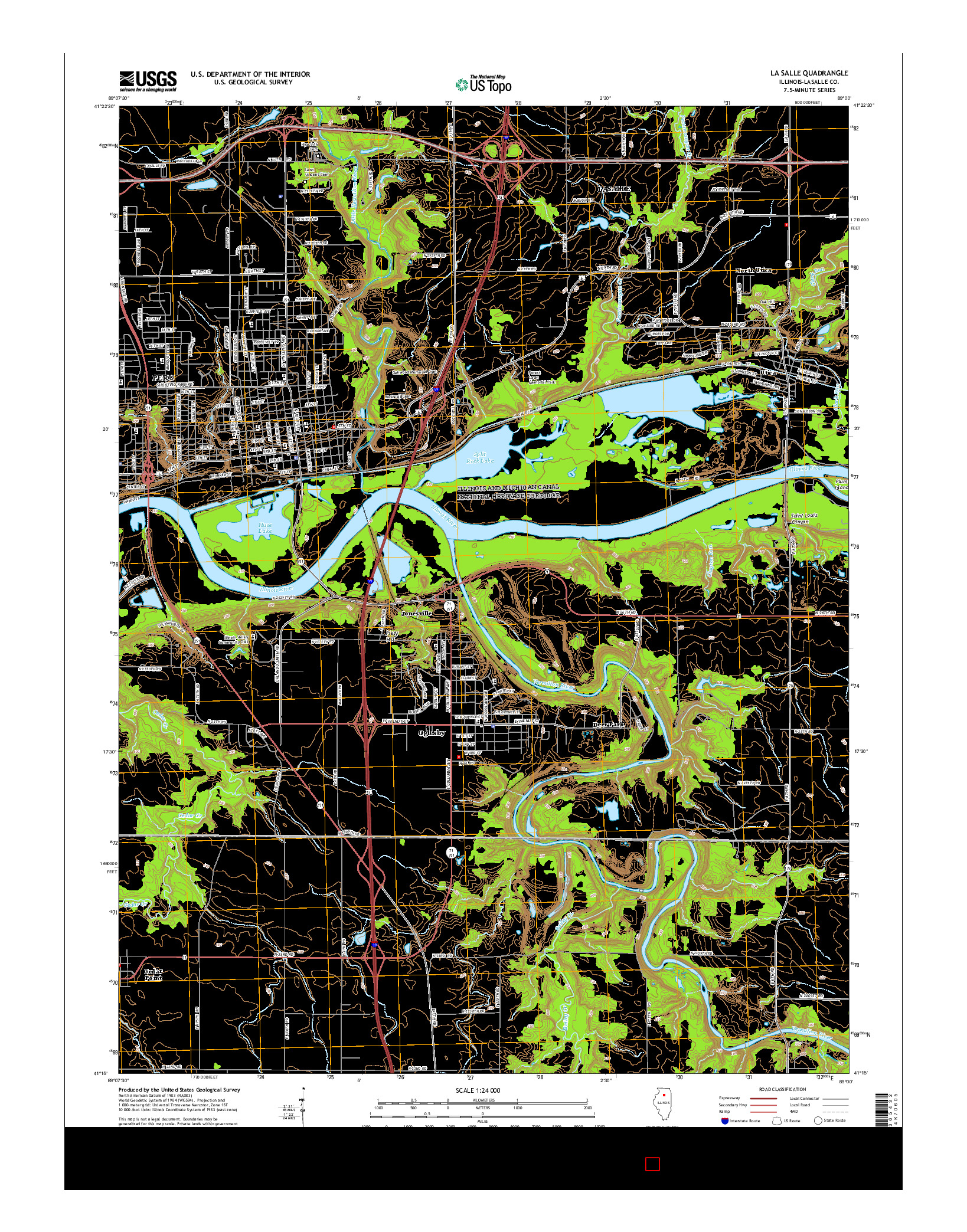 USGS US TOPO 7.5-MINUTE MAP FOR LA SALLE, IL 2015