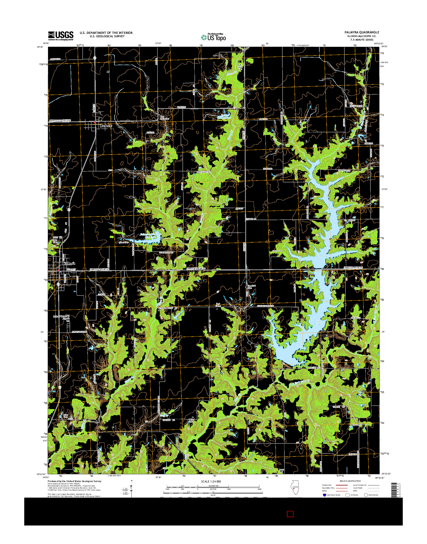 USGS US TOPO 7.5-MINUTE MAP FOR PALMYRA, IL 2015