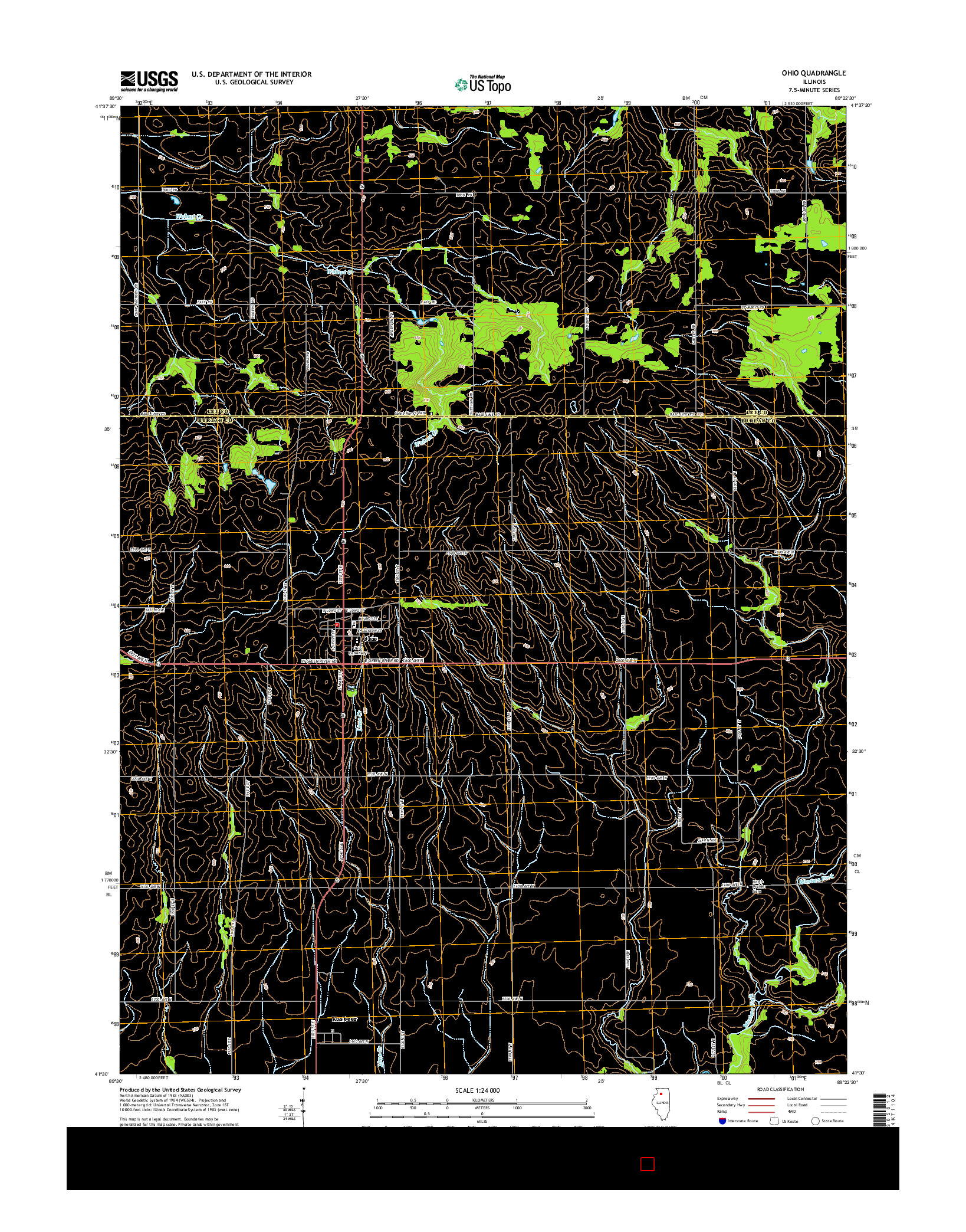 USGS US TOPO 7.5-MINUTE MAP FOR OHIO, IL 2015