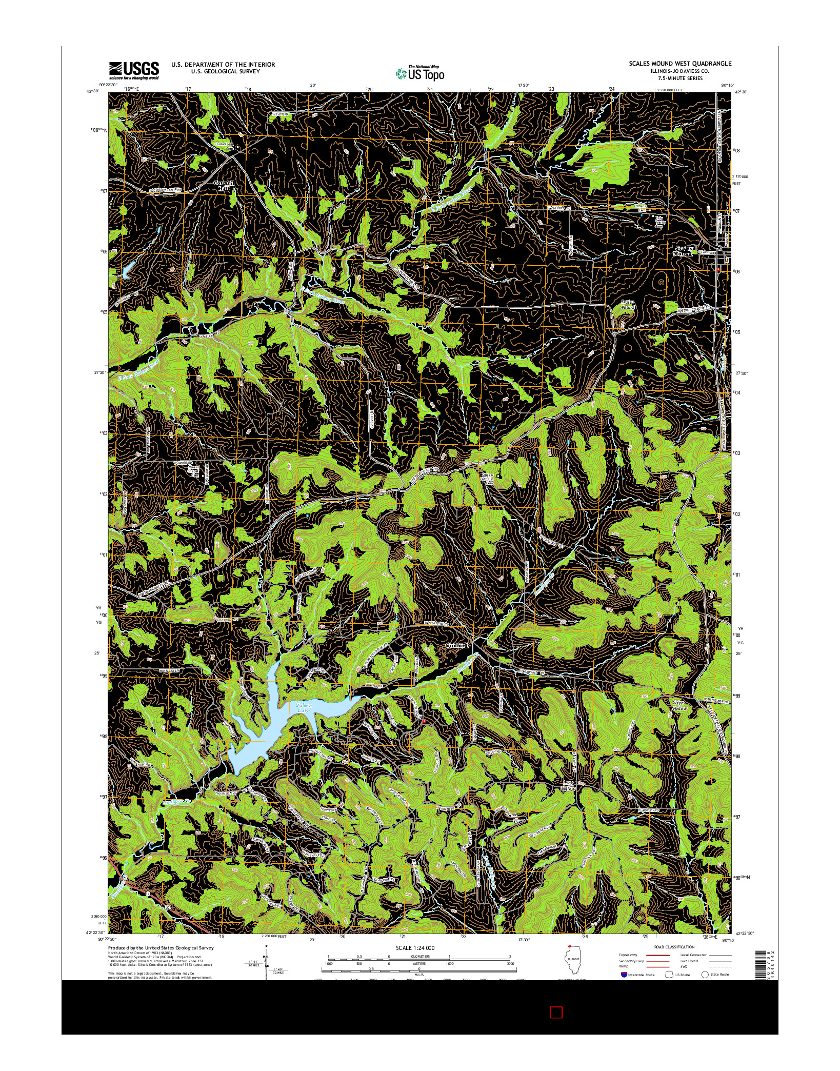 USGS US TOPO 7.5-MINUTE MAP FOR SCALES MOUND WEST, IL 2015