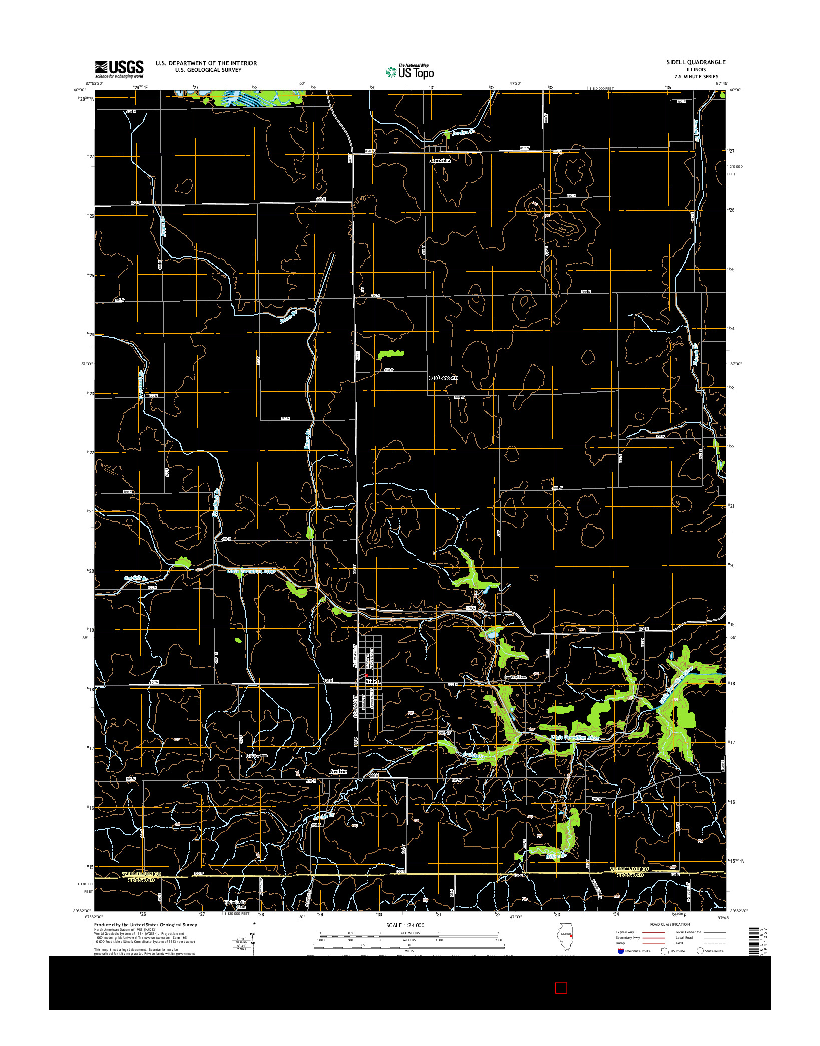USGS US TOPO 7.5-MINUTE MAP FOR SIDELL, IL 2015