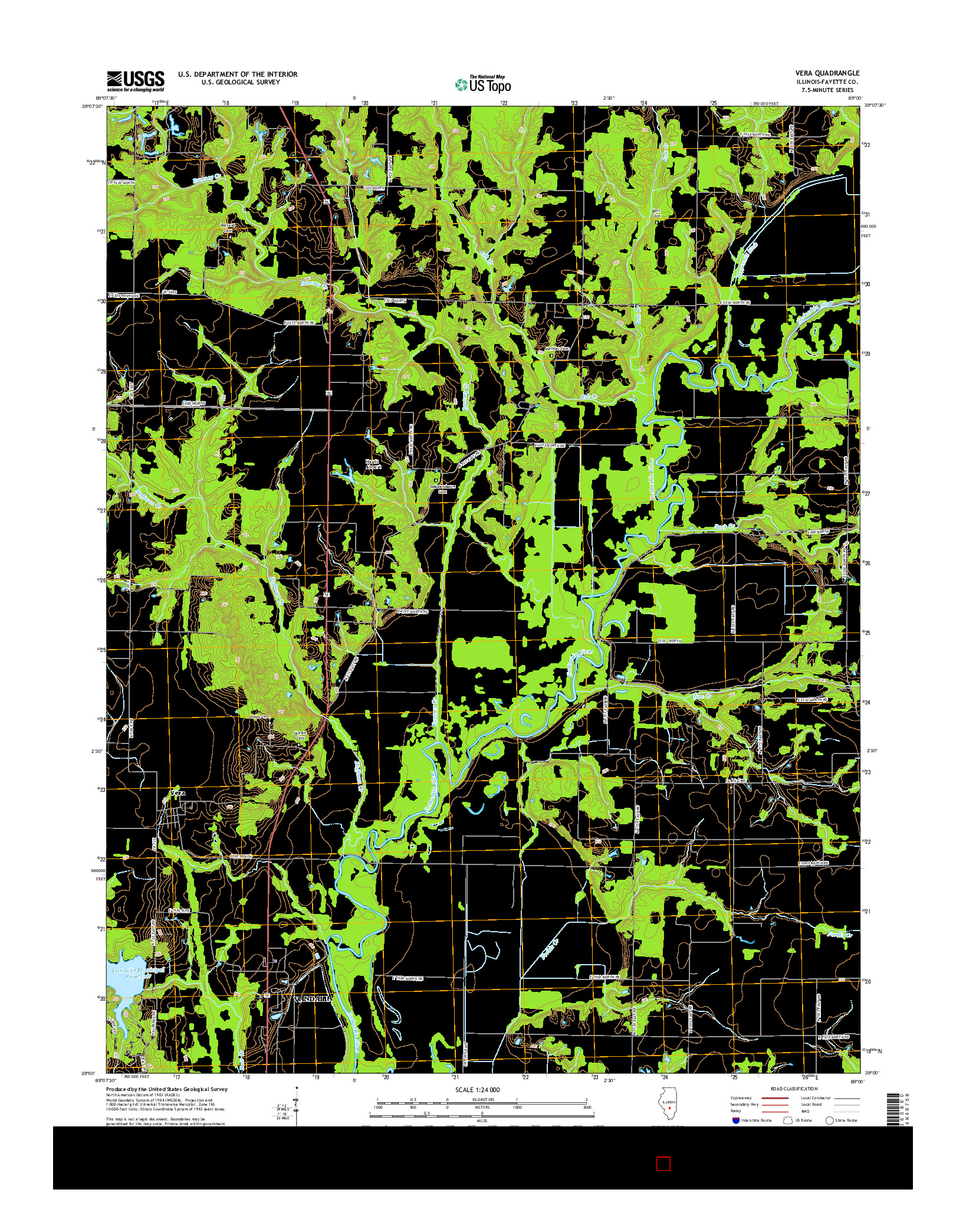 USGS US TOPO 7.5-MINUTE MAP FOR VERA, IL 2015