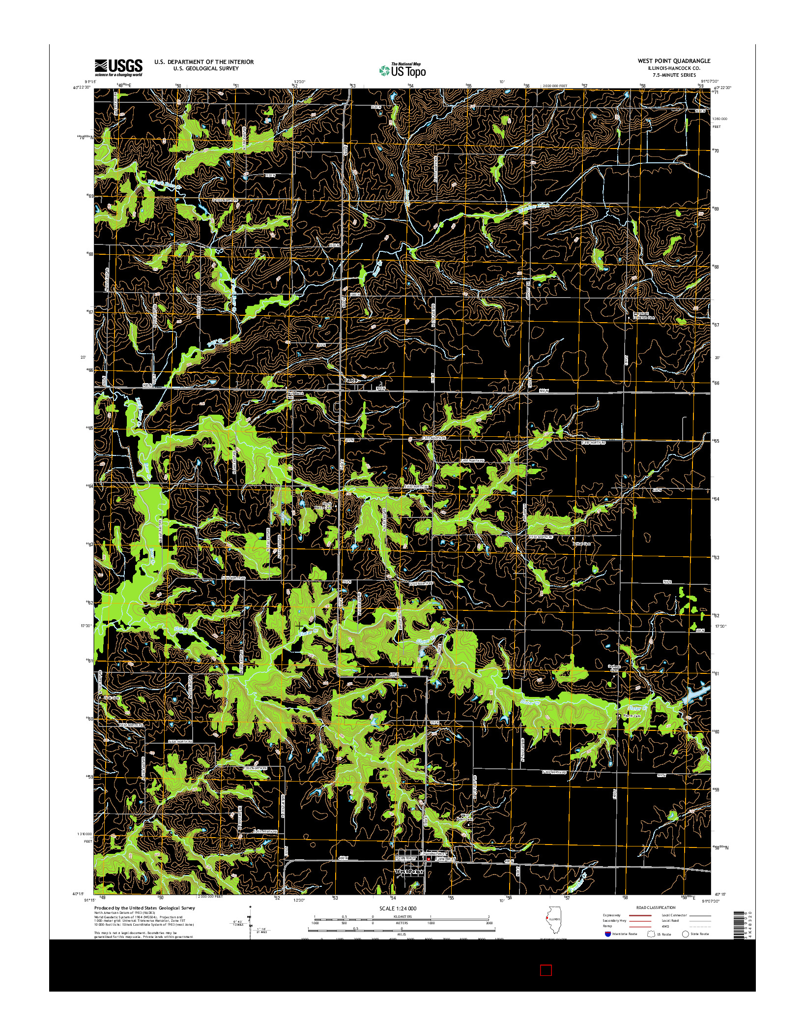 USGS US TOPO 7.5-MINUTE MAP FOR WEST POINT, IL 2015