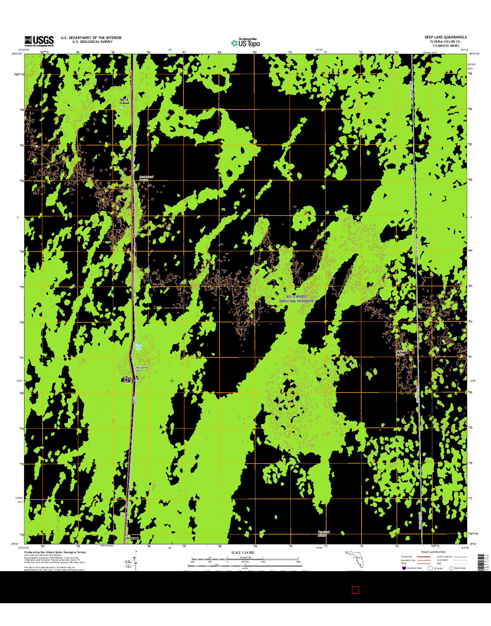 USGS US TOPO 7.5-MINUTE MAP FOR DEEP LAKE, FL 2015