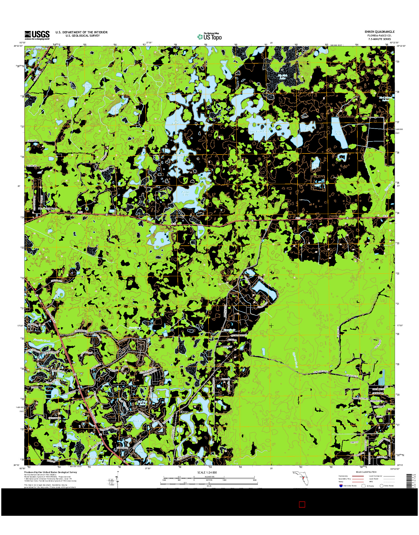 USGS US TOPO 7.5-MINUTE MAP FOR EHREN, FL 2015