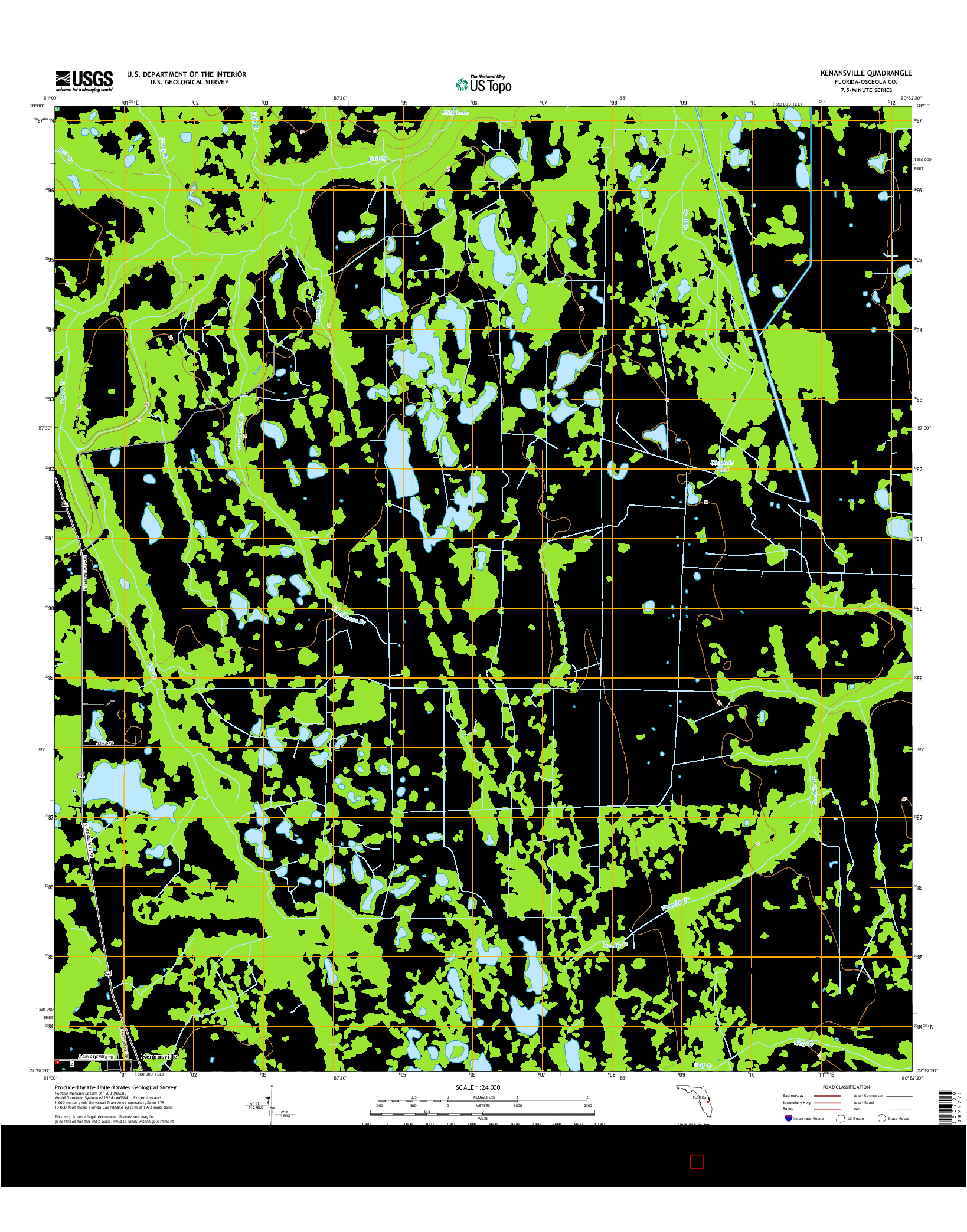 USGS US TOPO 7.5-MINUTE MAP FOR KENANSVILLE, FL 2015