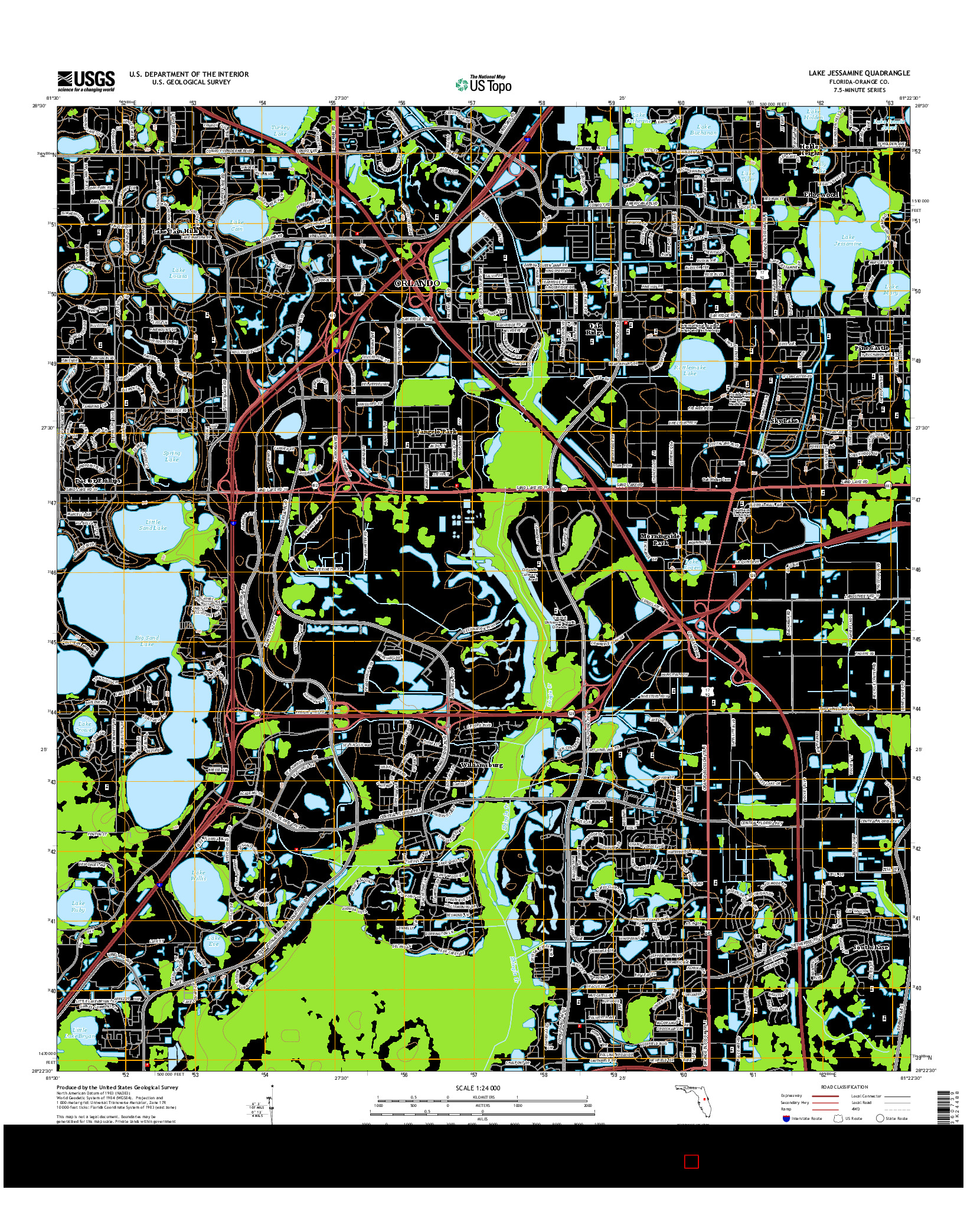 USGS US TOPO 7.5-MINUTE MAP FOR LAKE JESSAMINE, FL 2015