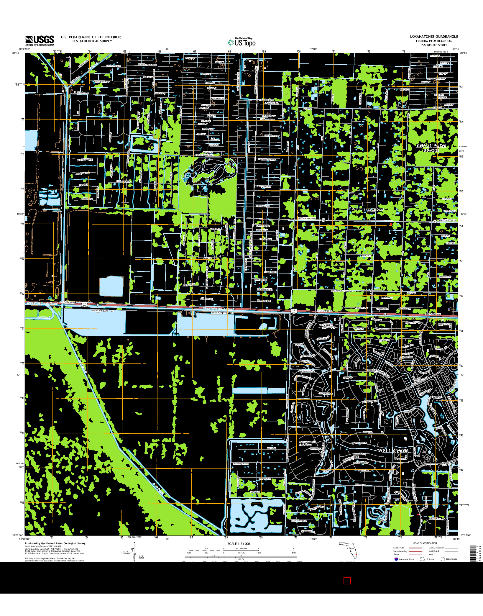 USGS US TOPO 7.5-MINUTE MAP FOR LOXAHATCHEE, FL 2015