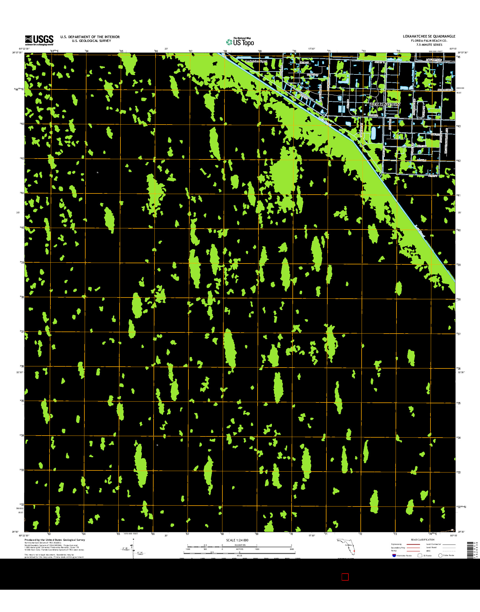 USGS US TOPO 7.5-MINUTE MAP FOR LOXAHATCHEE SE, FL 2015