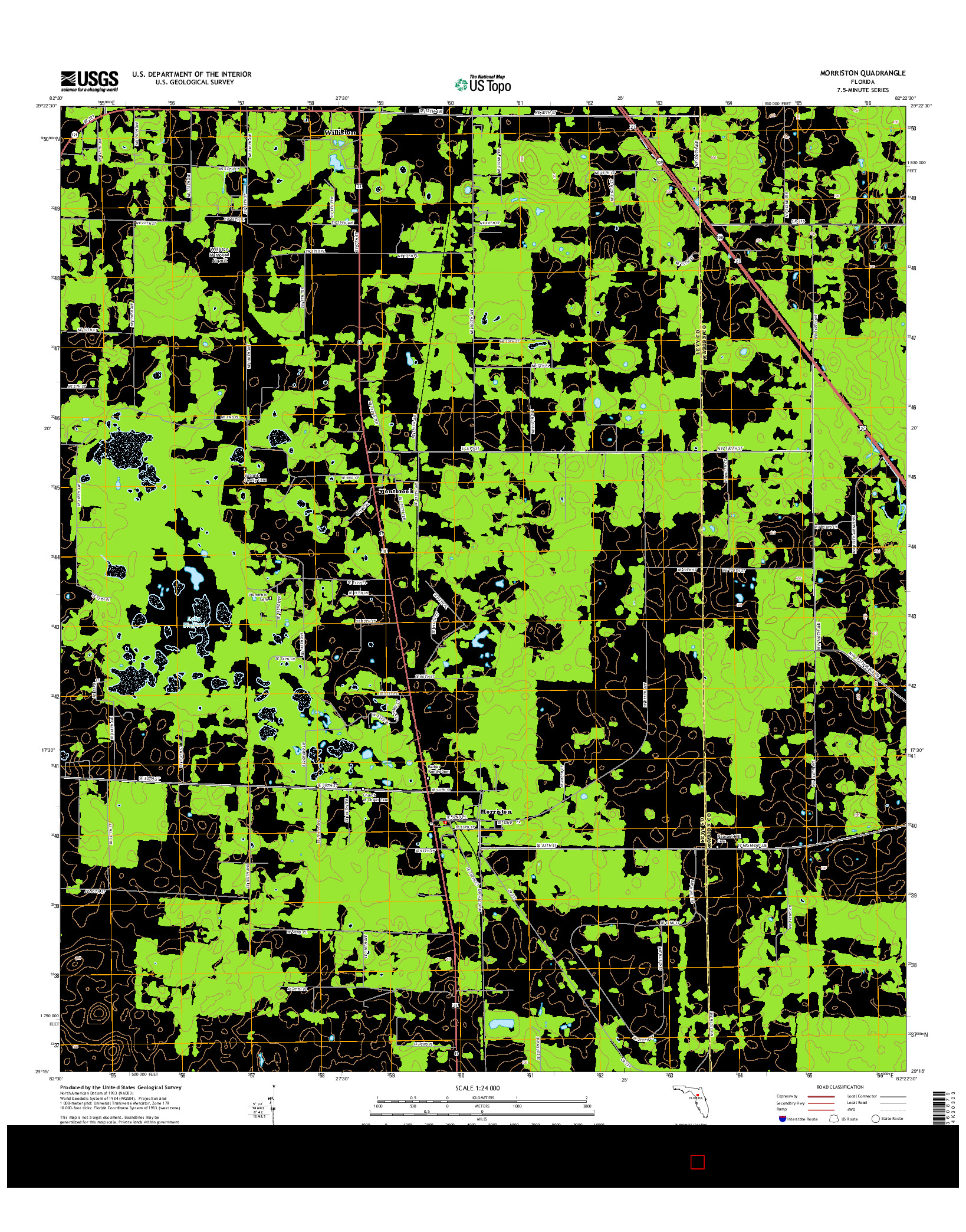 USGS US TOPO 7.5-MINUTE MAP FOR MORRISTON, FL 2015